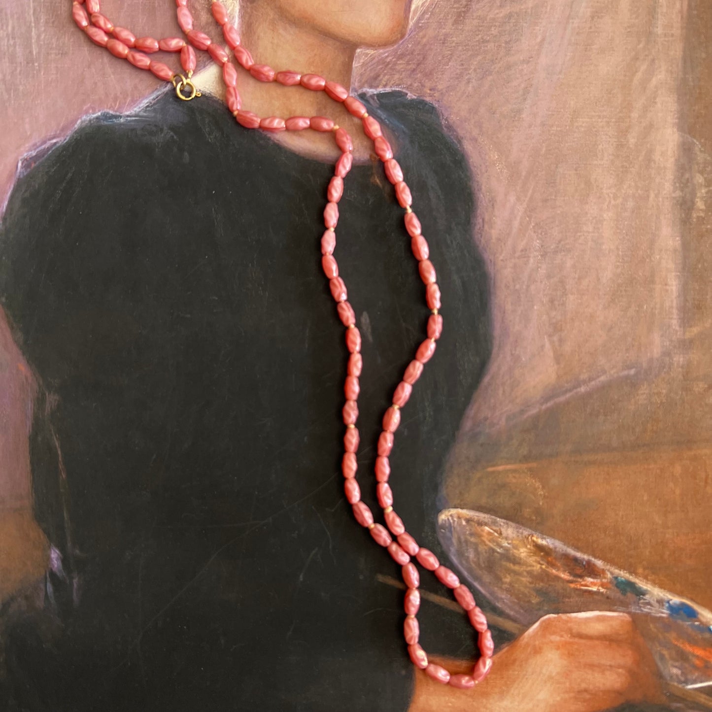 Vintage Hand Knotted Pink Beads