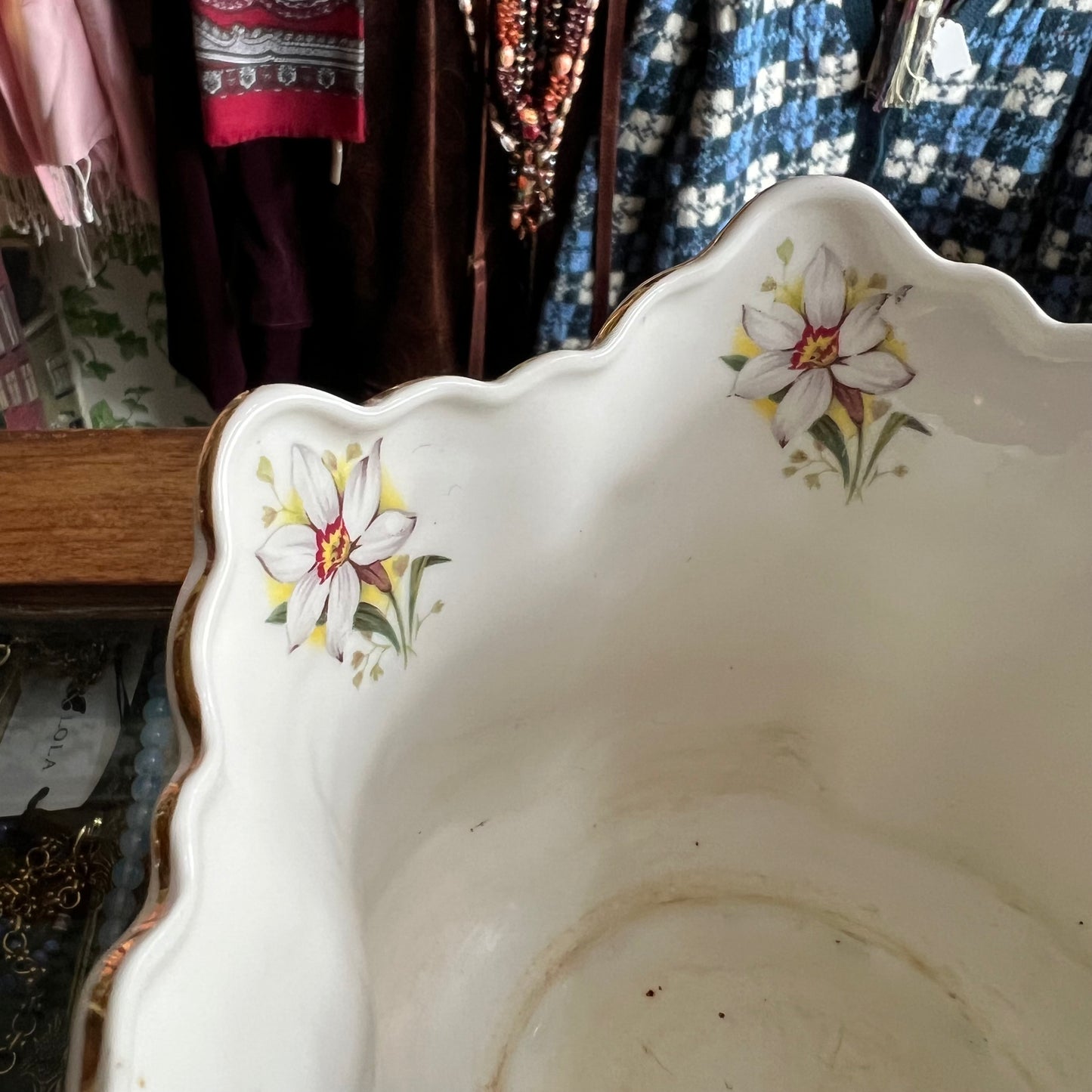 Jonquil Bone China Planter Pot by Fenton