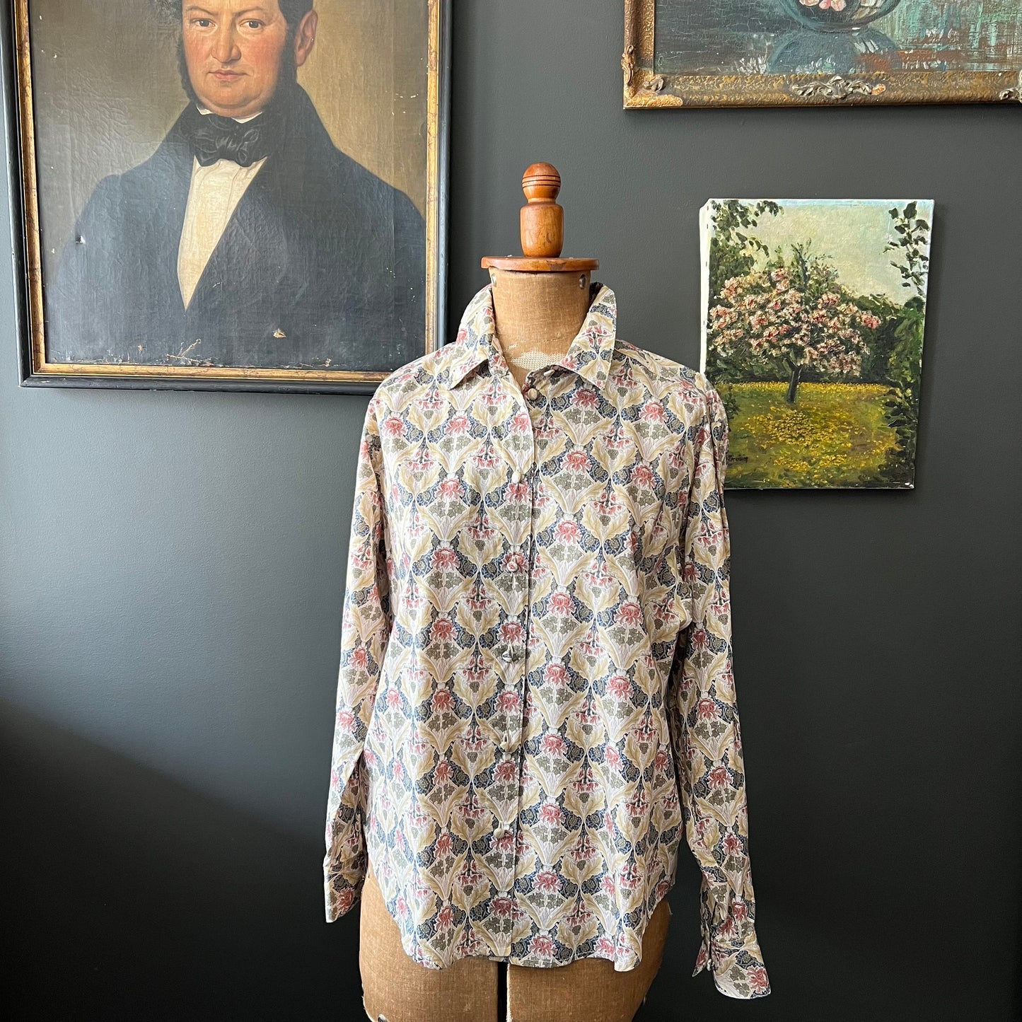 Vintage Fletcher Jones Cotton Shirt Liberty London Fabric sz 12