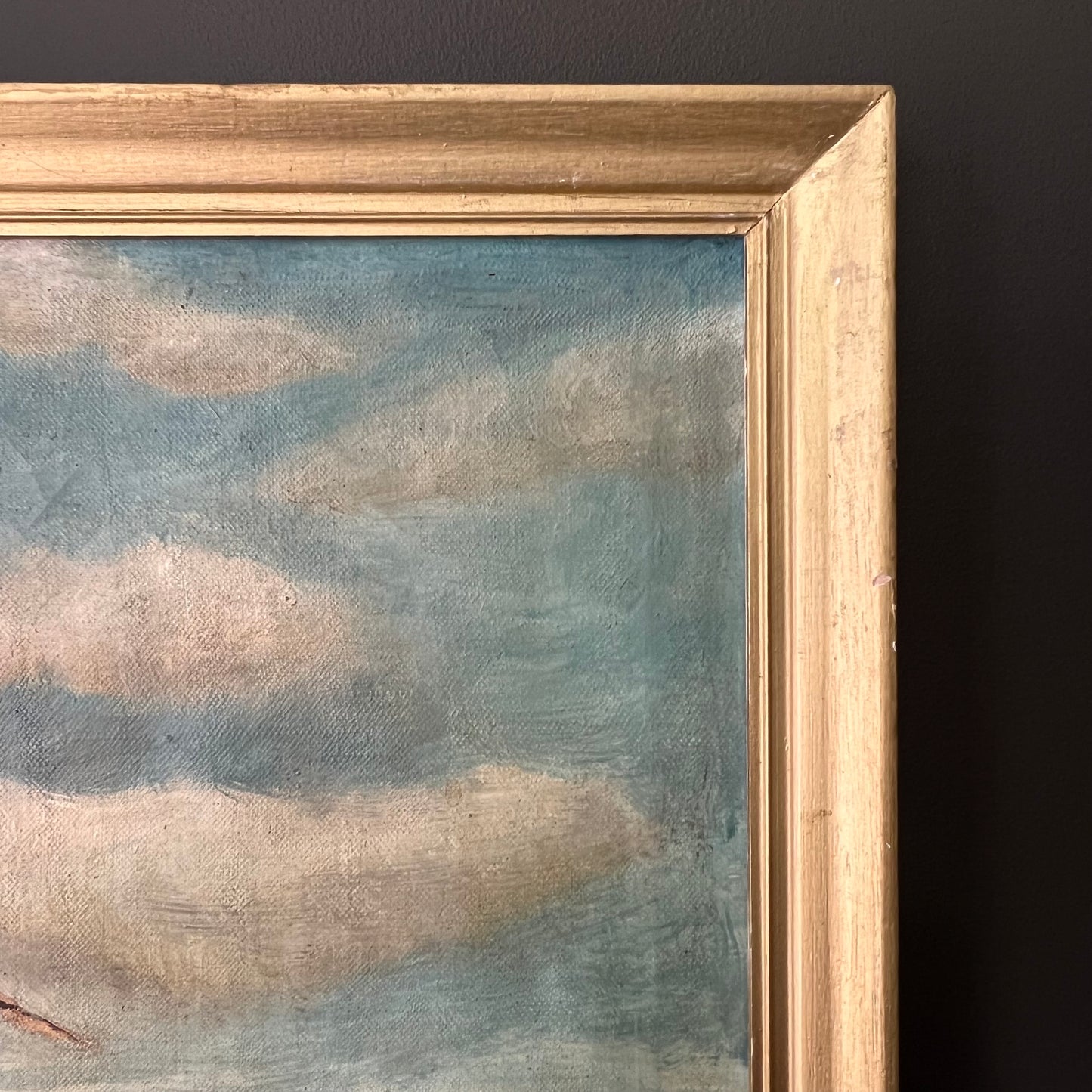 Vintage Oil Painting Dutch Seascape The Boat Race