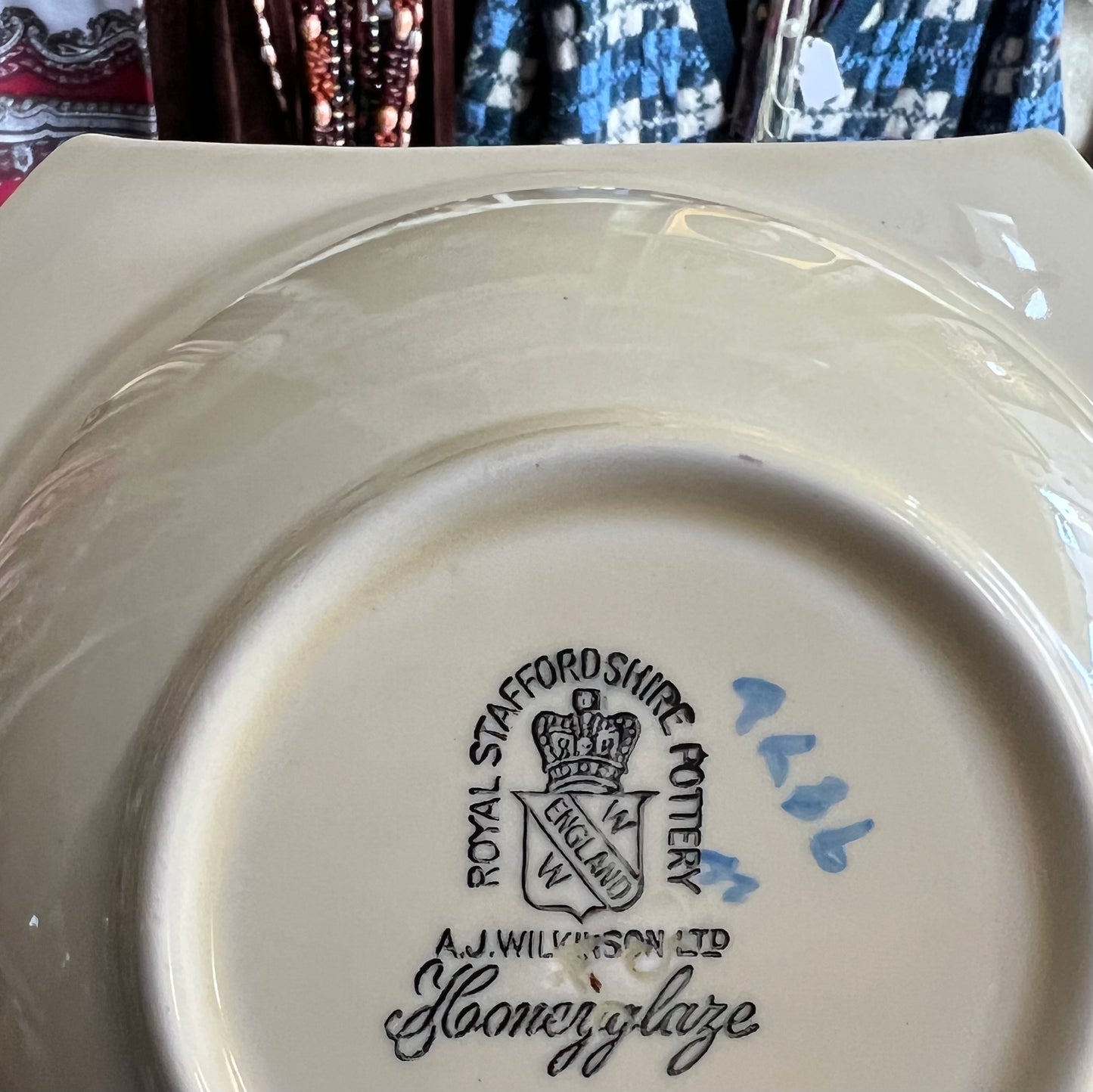 Rare 1930s Springtime Floral Pattern Royal Staffordshire Pottery Honeyglaze Bowl Dish