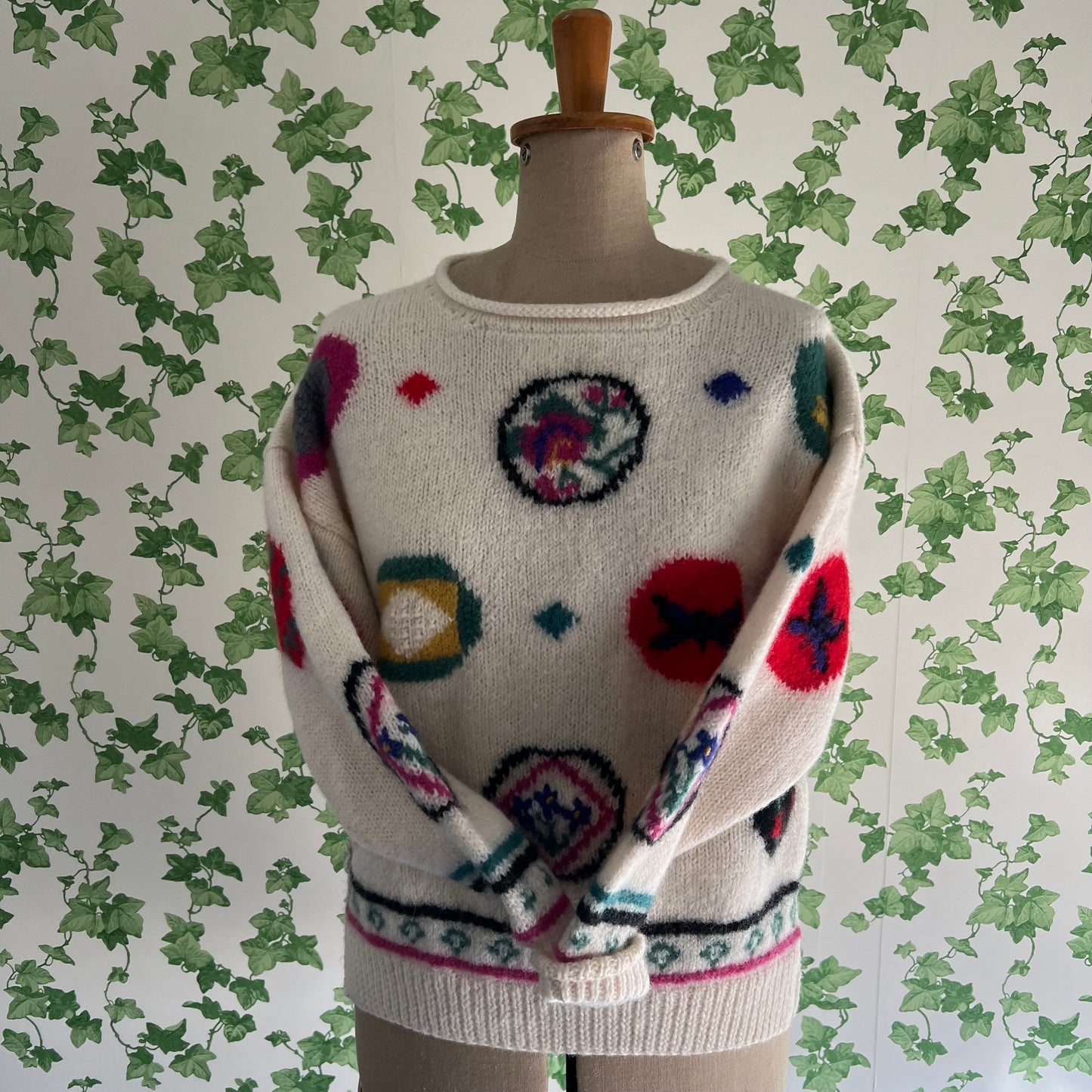 Vintage Hand Knit Wool Jumper by Vivace M