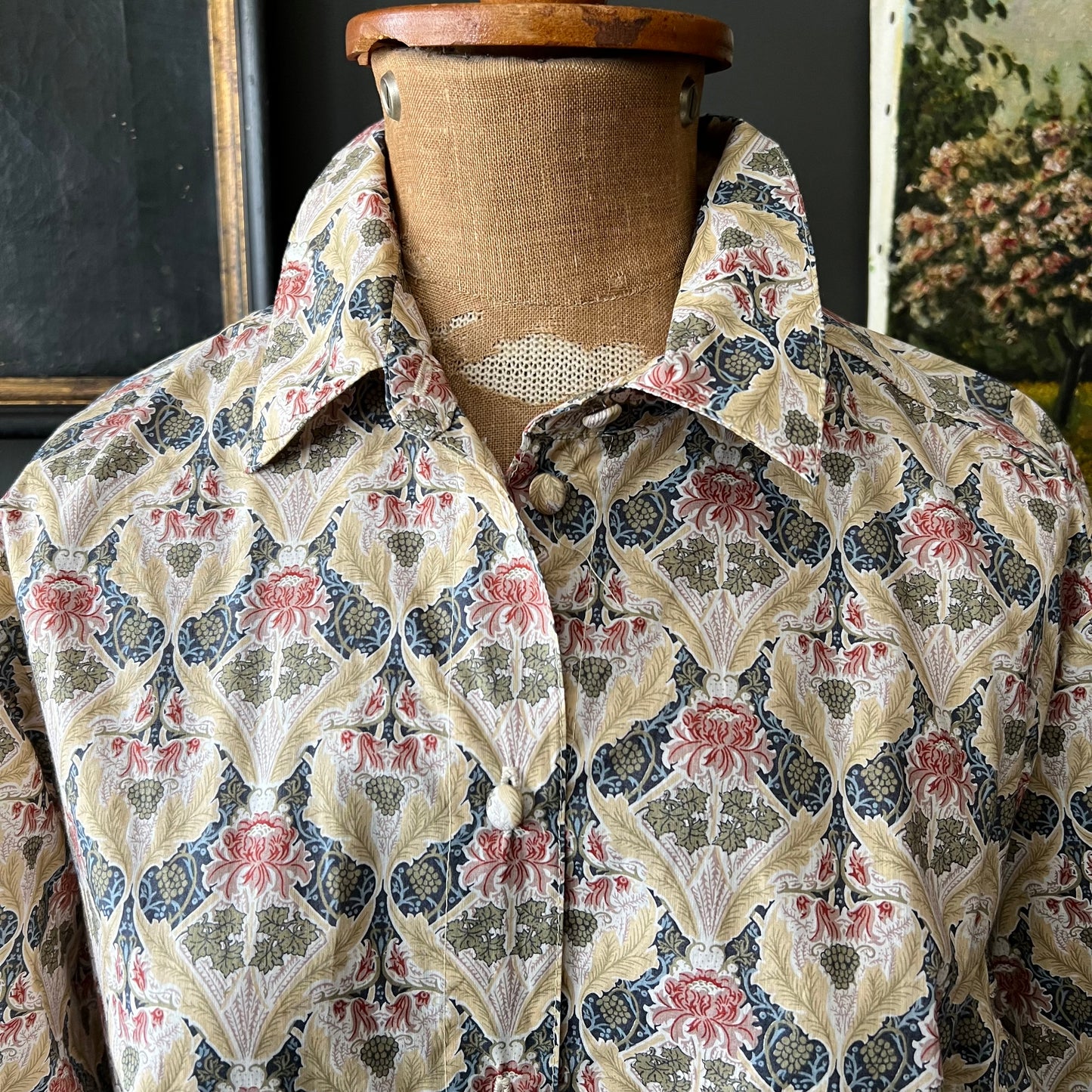 Vintage Fletcher Jones Cotton Shirt Liberty London Fabric sz 12
