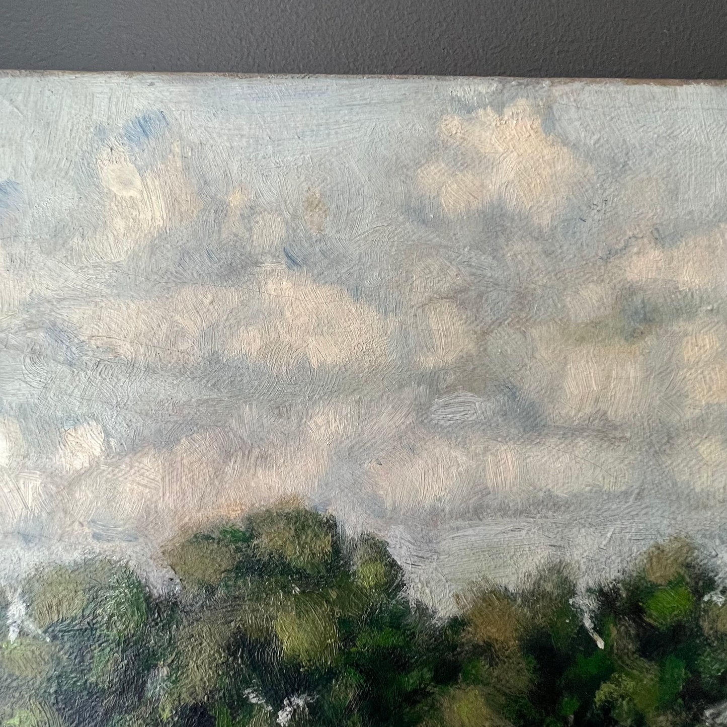 Vintage Oil Painting Dutch Landscape The Charming Farm