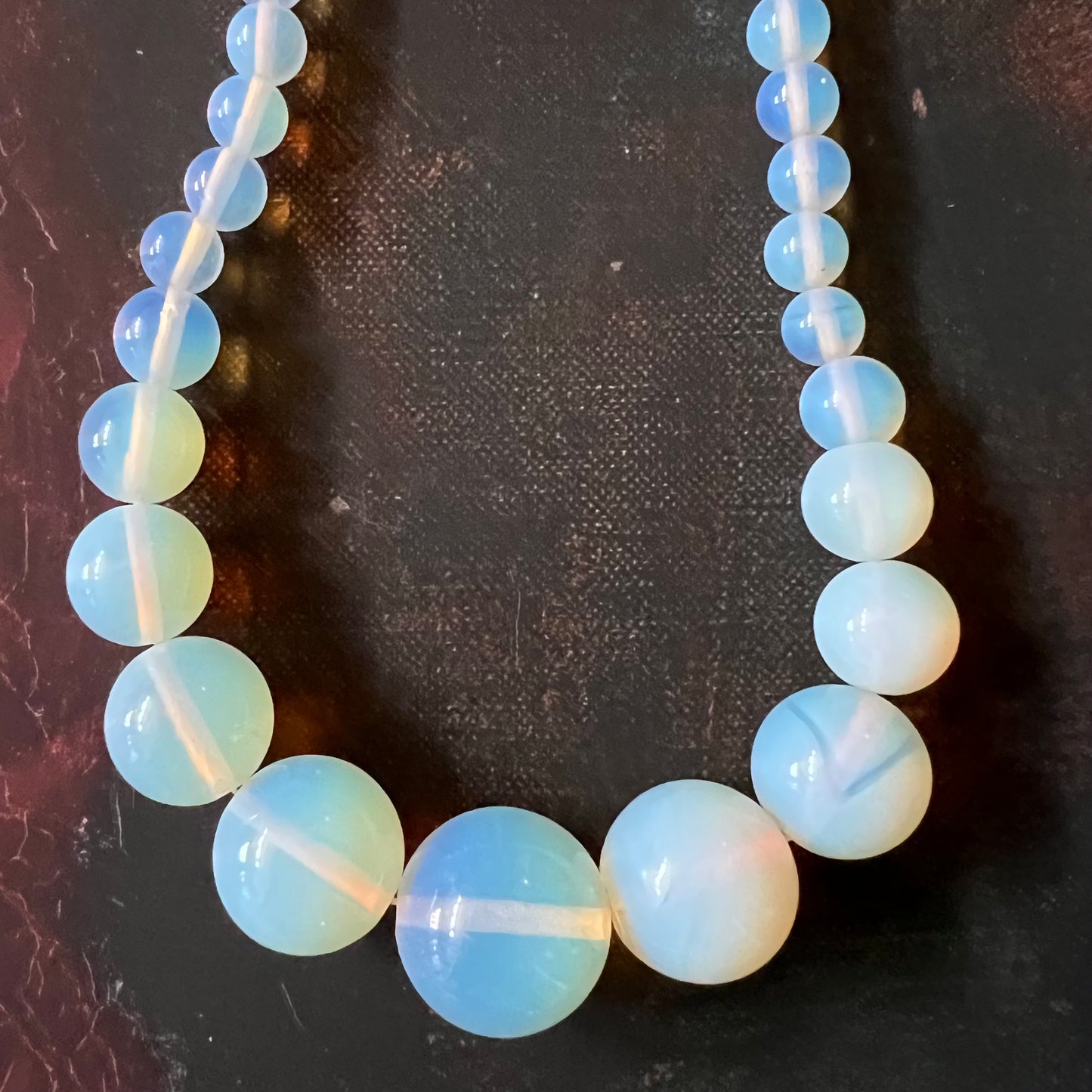 Lovely Opaline Moonstone Beads Necklace