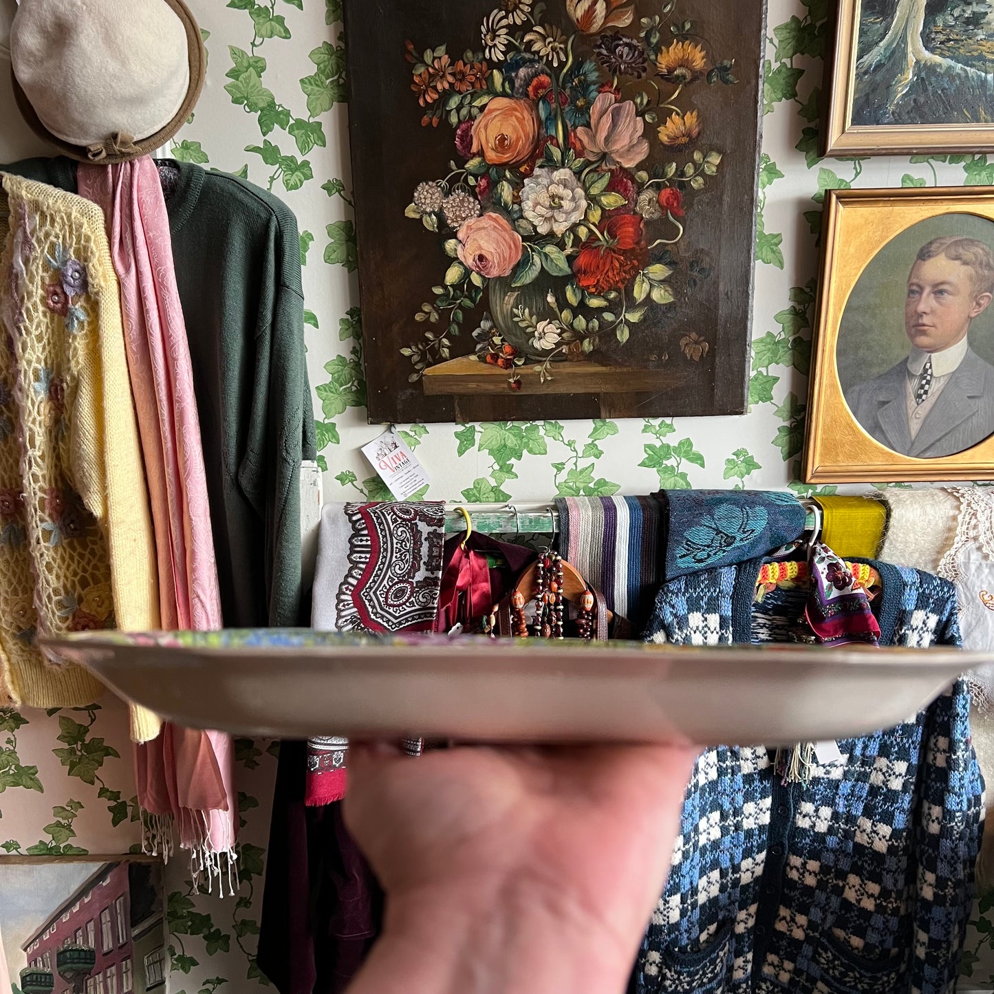 Rare 1920s ‘Mayflower’ Floral Pattern Serving Plate by Royal Staffordshire Pottery