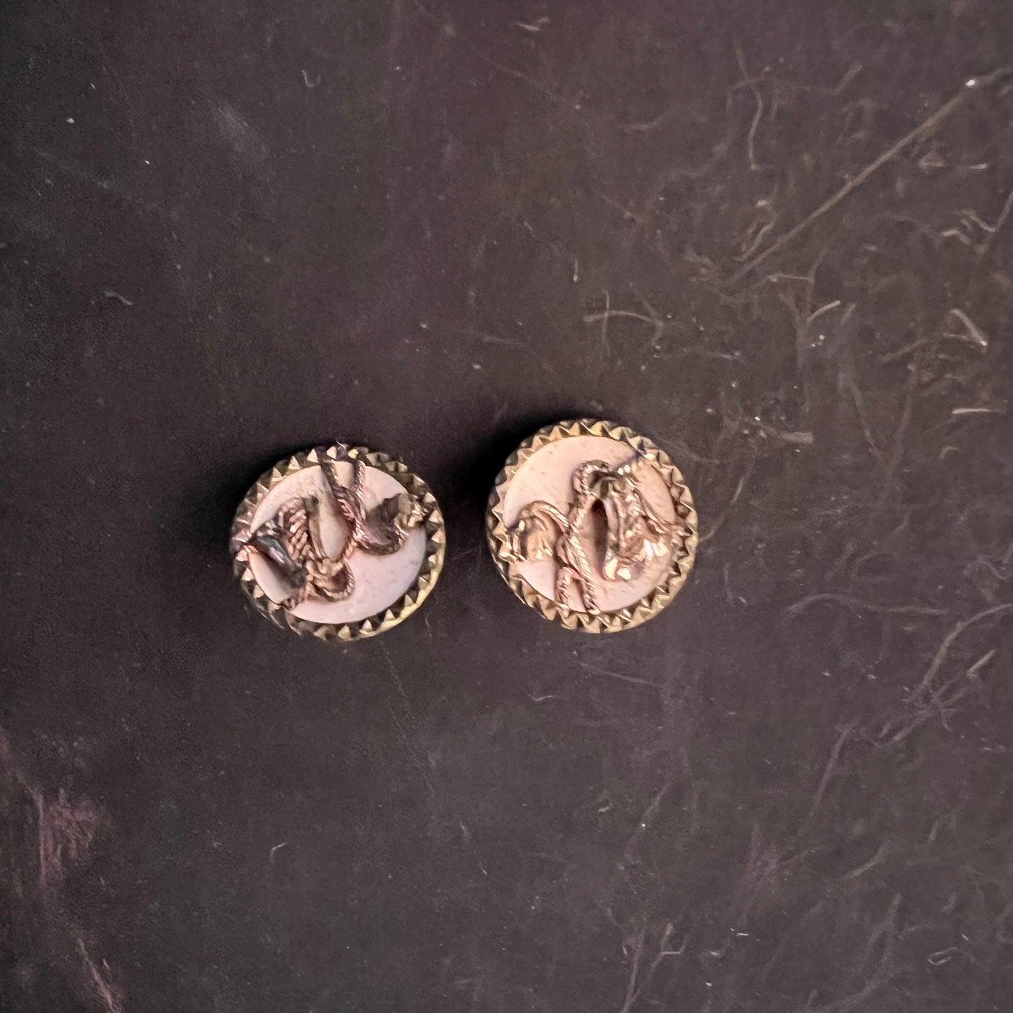 Antique Buttons Dusty Pink with Lily Pair