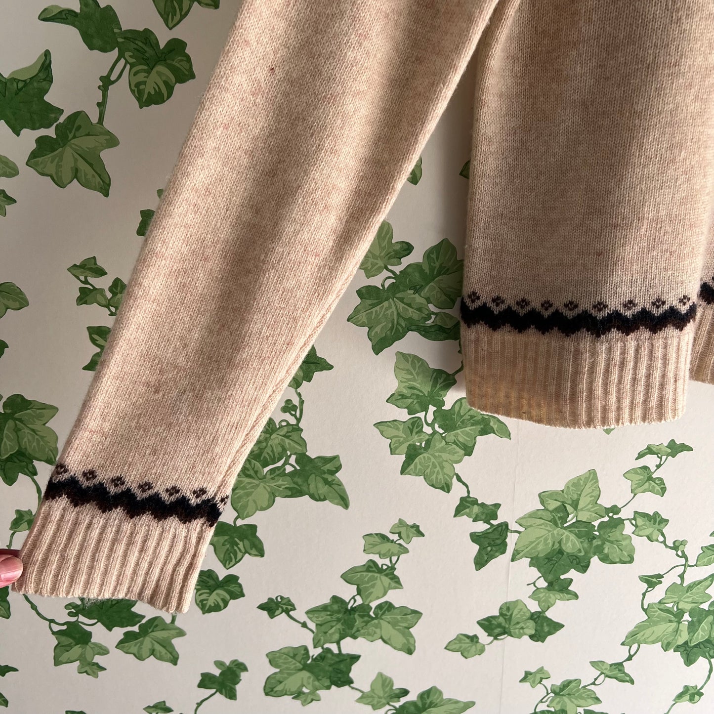 Vintage Wool Fair Isle Style Turtle neck Jumper by Winner