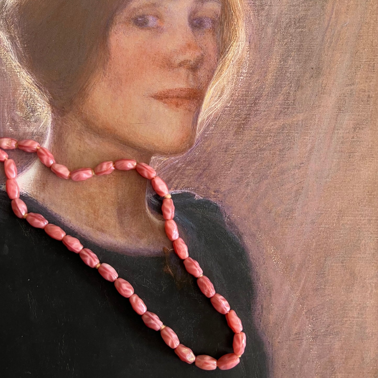Vintage Hand Knotted Pink Beads