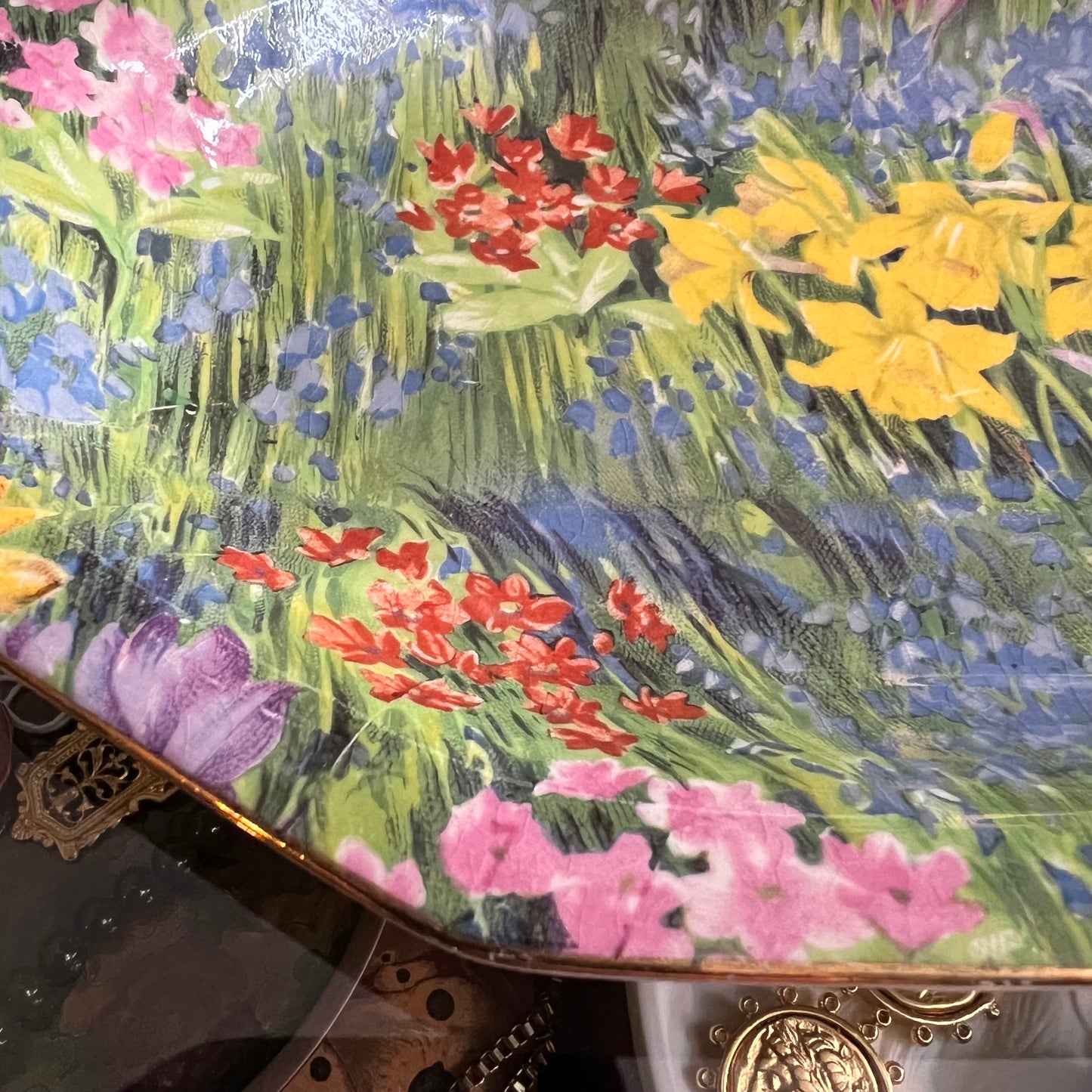 Rare 1920s ‘Mayflower’ Floral Pattern Serving Plate by Royal Staffordshire Pottery
