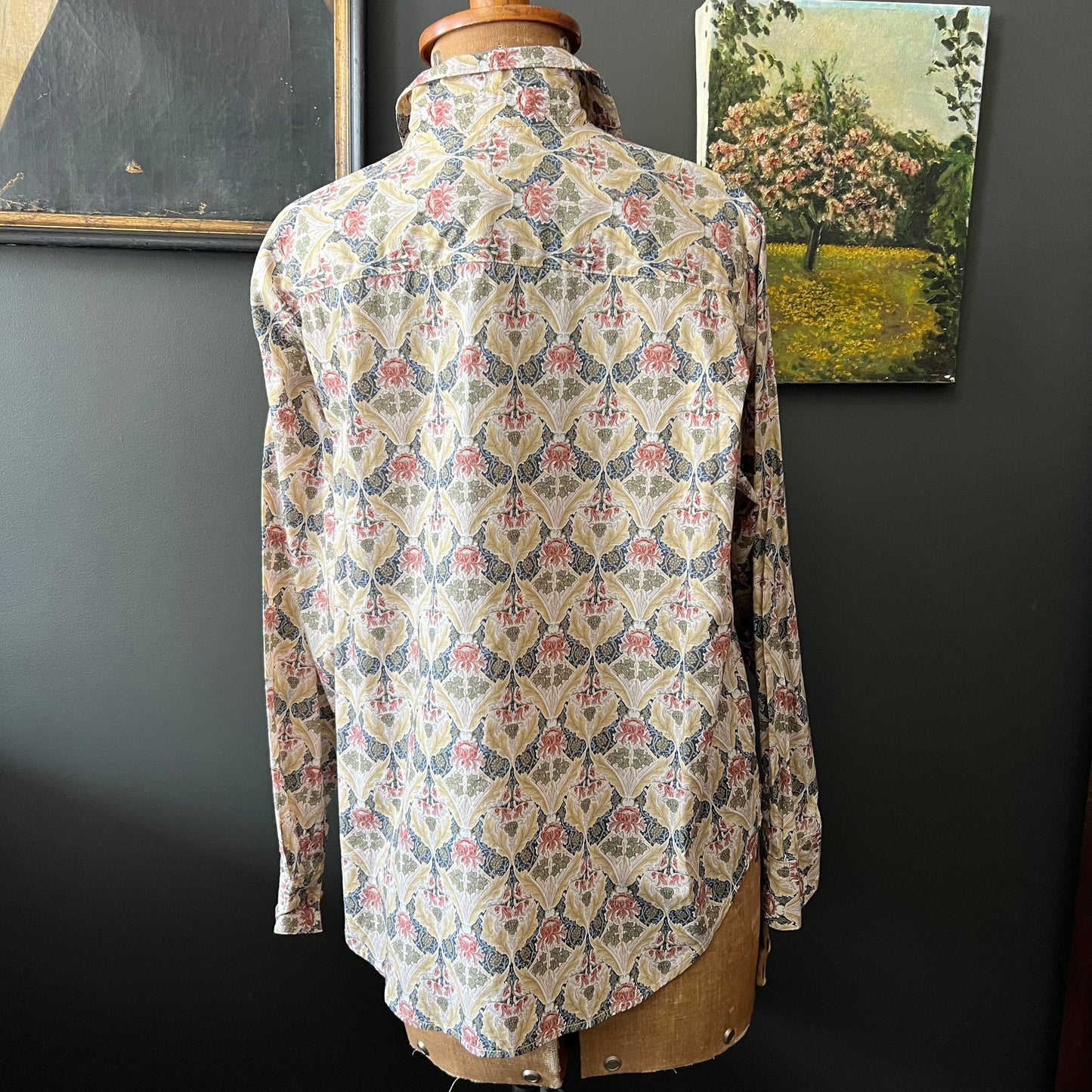 Vintage Fletcher Jones Cotton Shirt Liberty London Fabric sz 12