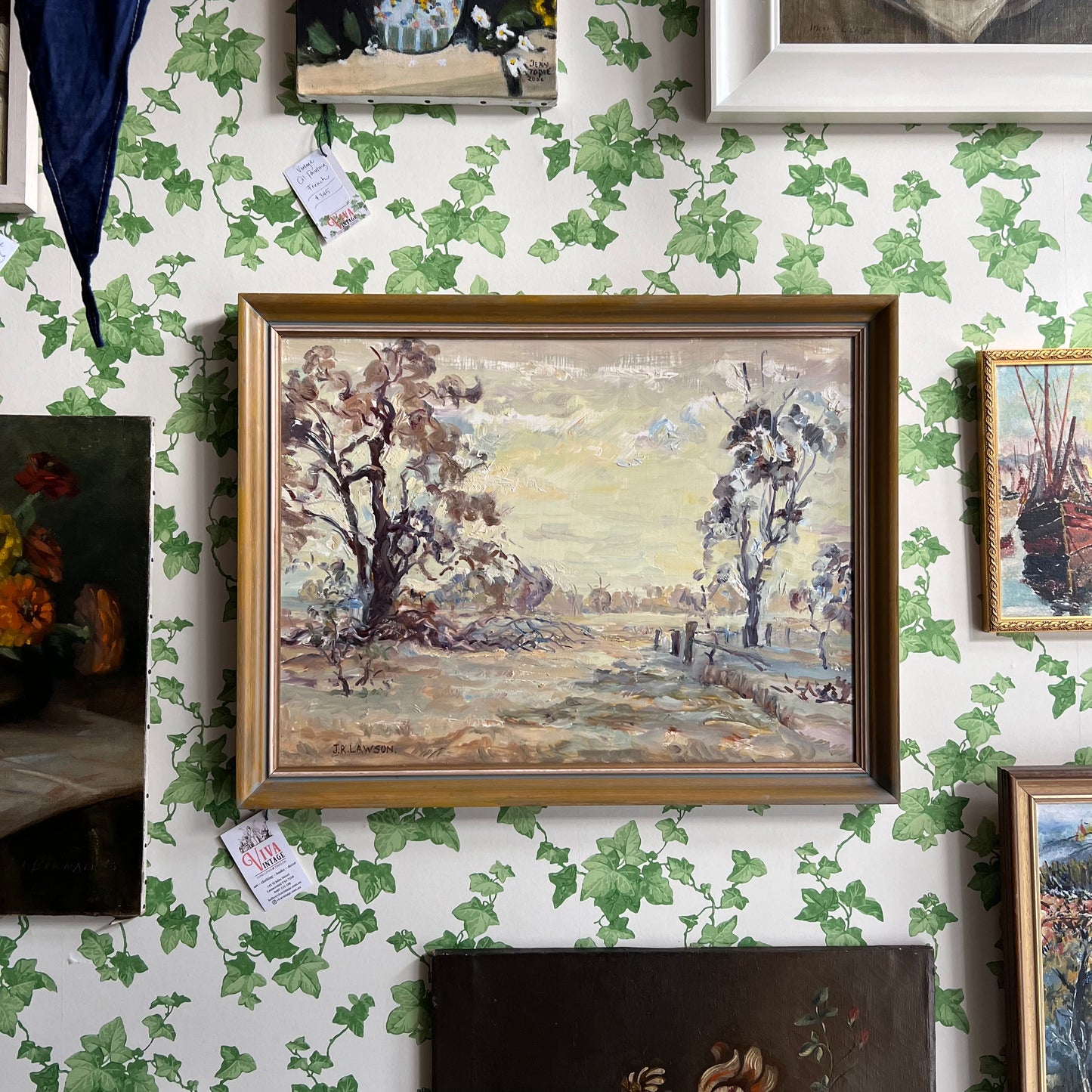 ON SALE was $219 Vintage Oil Painting Australia Rural Landscape