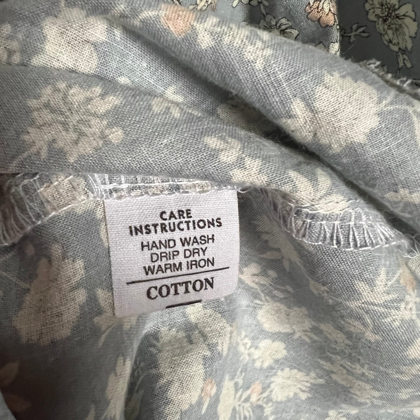 Liberty Fabrics Blouse with Hand Embroidered Yoke Size Large