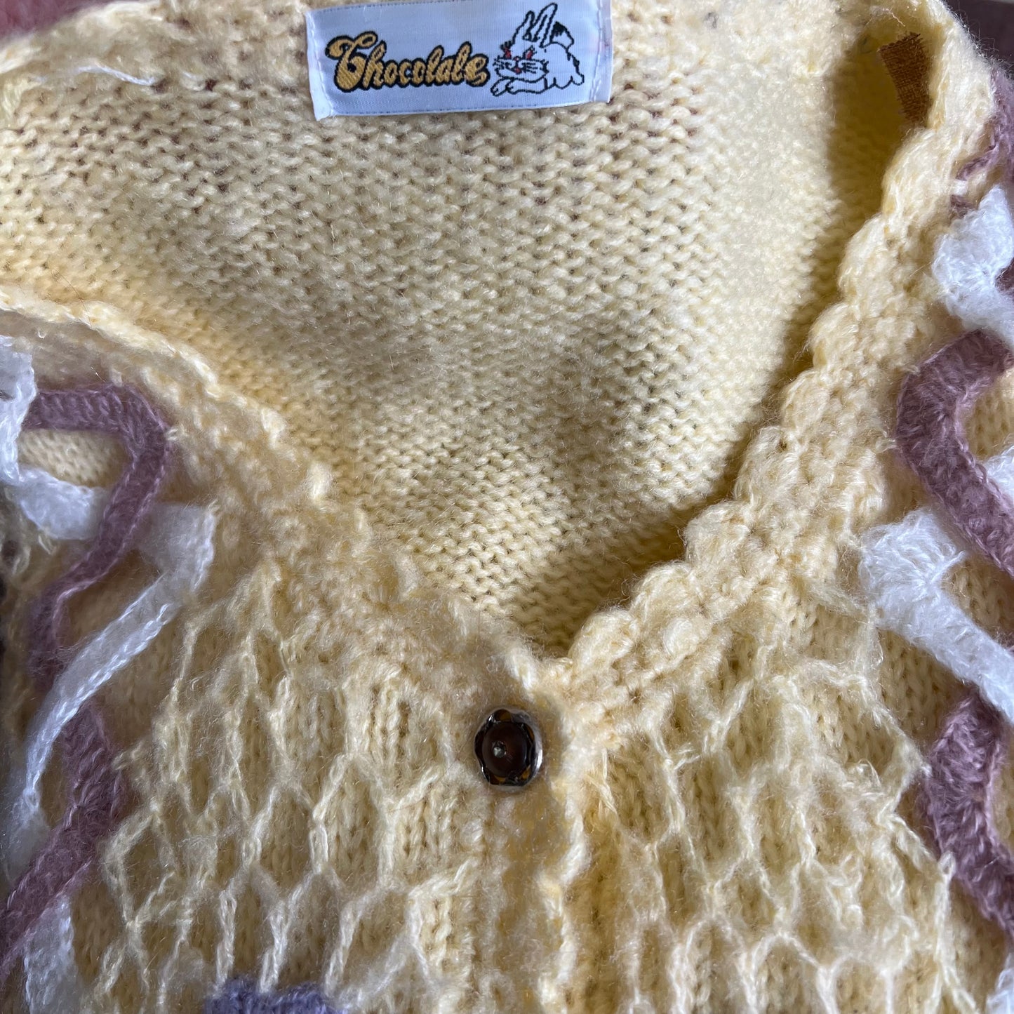 Pretty Pastels and Pearls Vintage Cardigan Knit