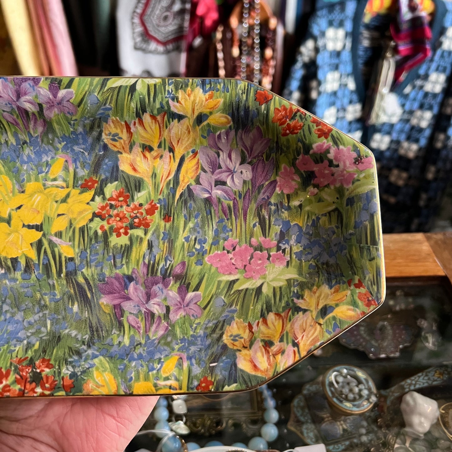 Rare 1920s ‘Mayflower’ Floral Pattern Serving Plate by Royal Staffordshire Pottery