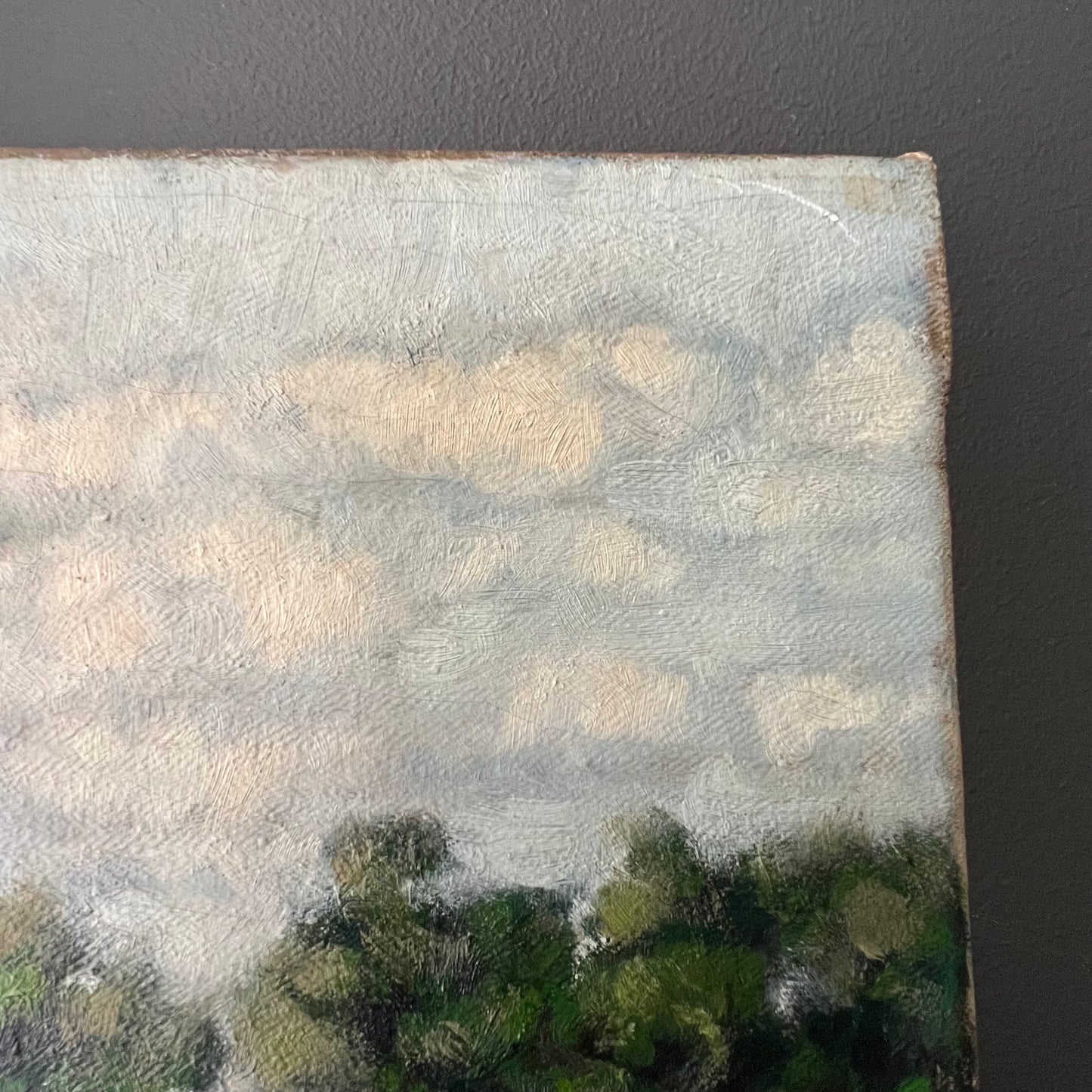 Vintage Oil Painting Dutch Landscape The Charming Farm