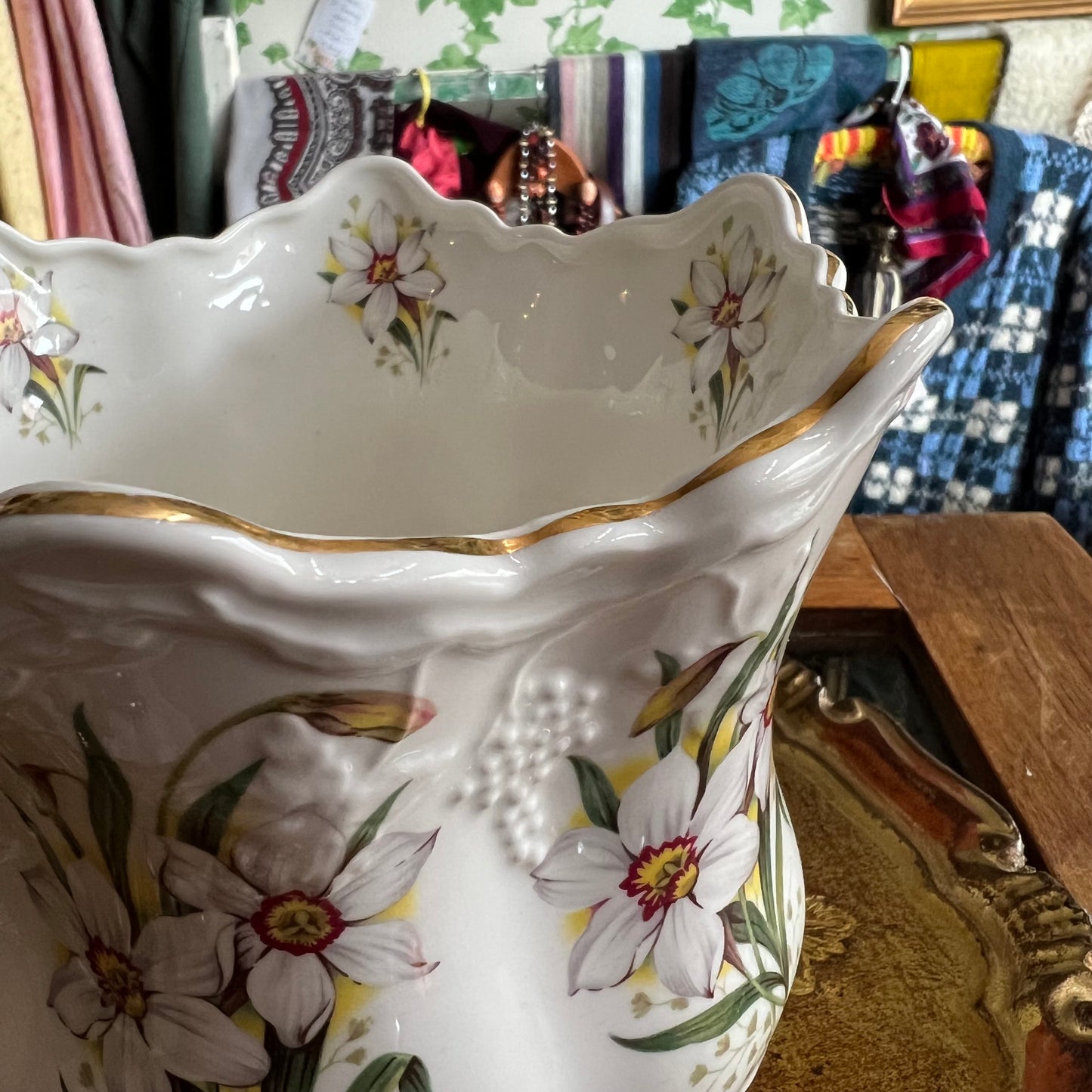 Jonquil Bone China Planter Pot by Fenton
