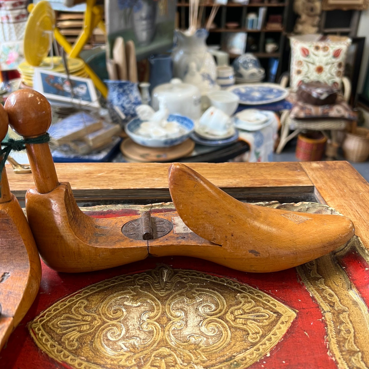 Vintage RusticTimber Shoe Lasts Pair