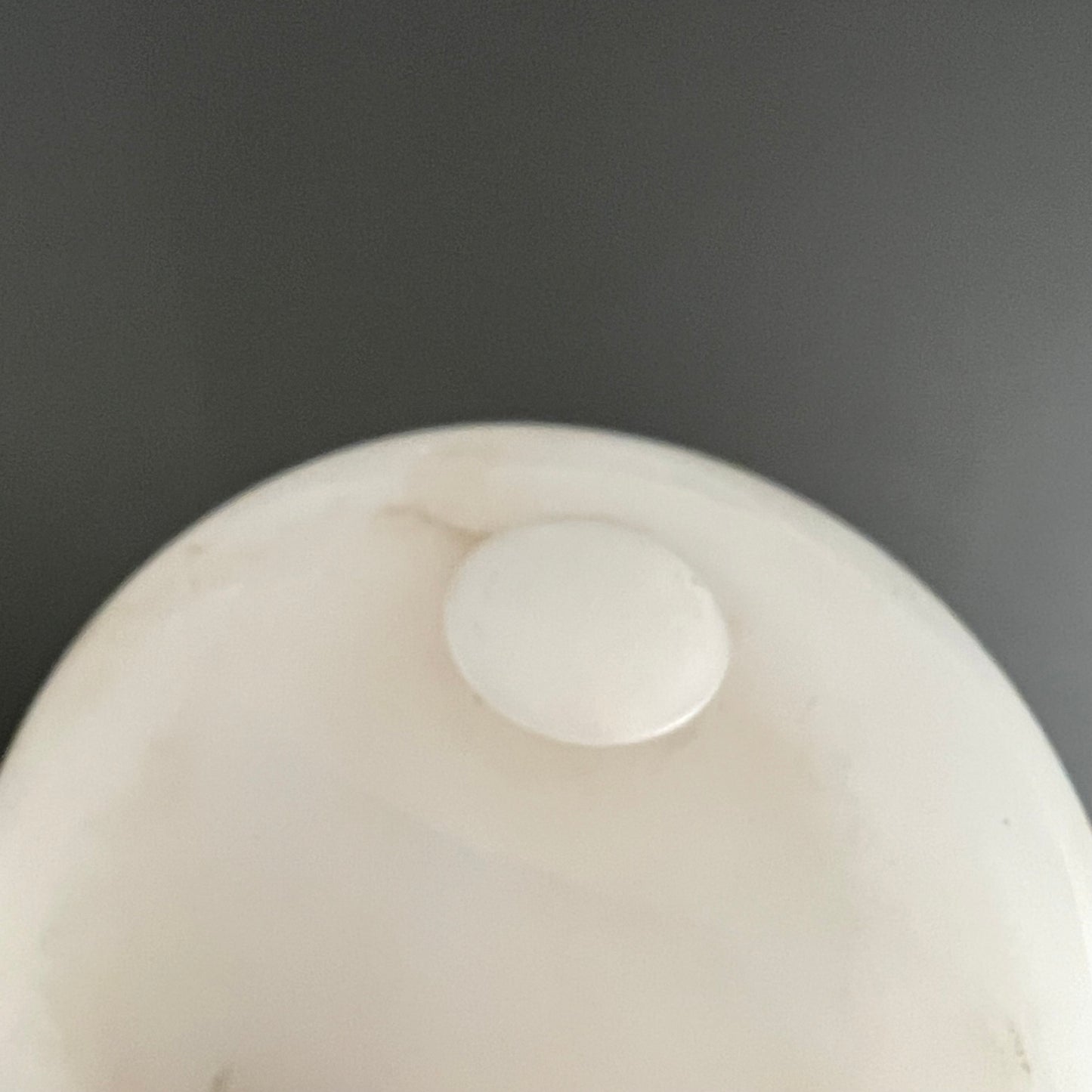 Vintage Handmade Round Alabaster Box