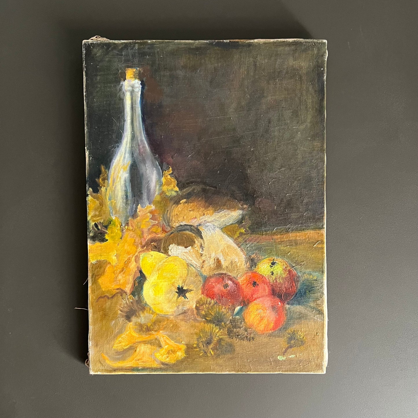 Vintage Oil Painting Still Life Autumn Bounty