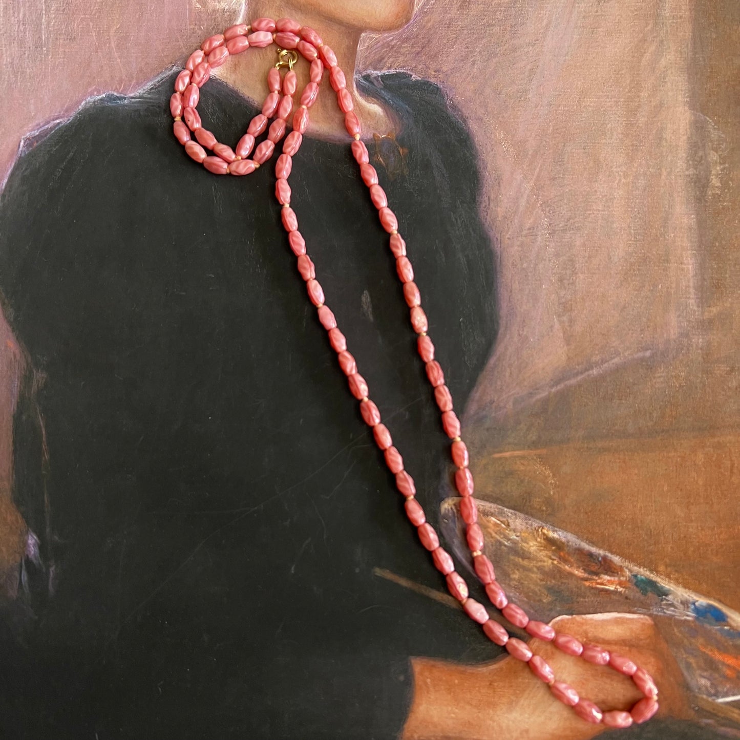 Vintage Hand Knotted Pink Beads