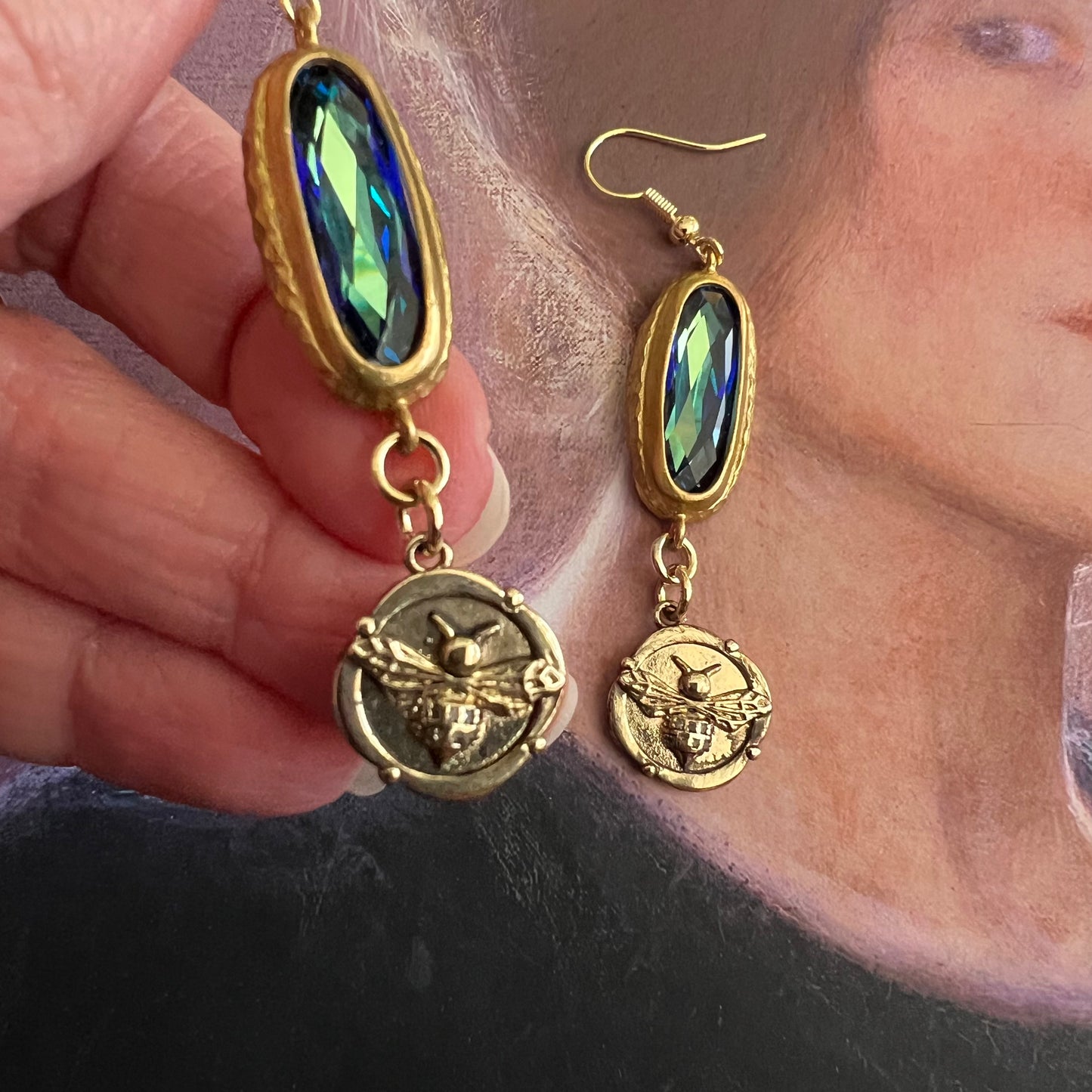 Sweet Bee Charm Earrings