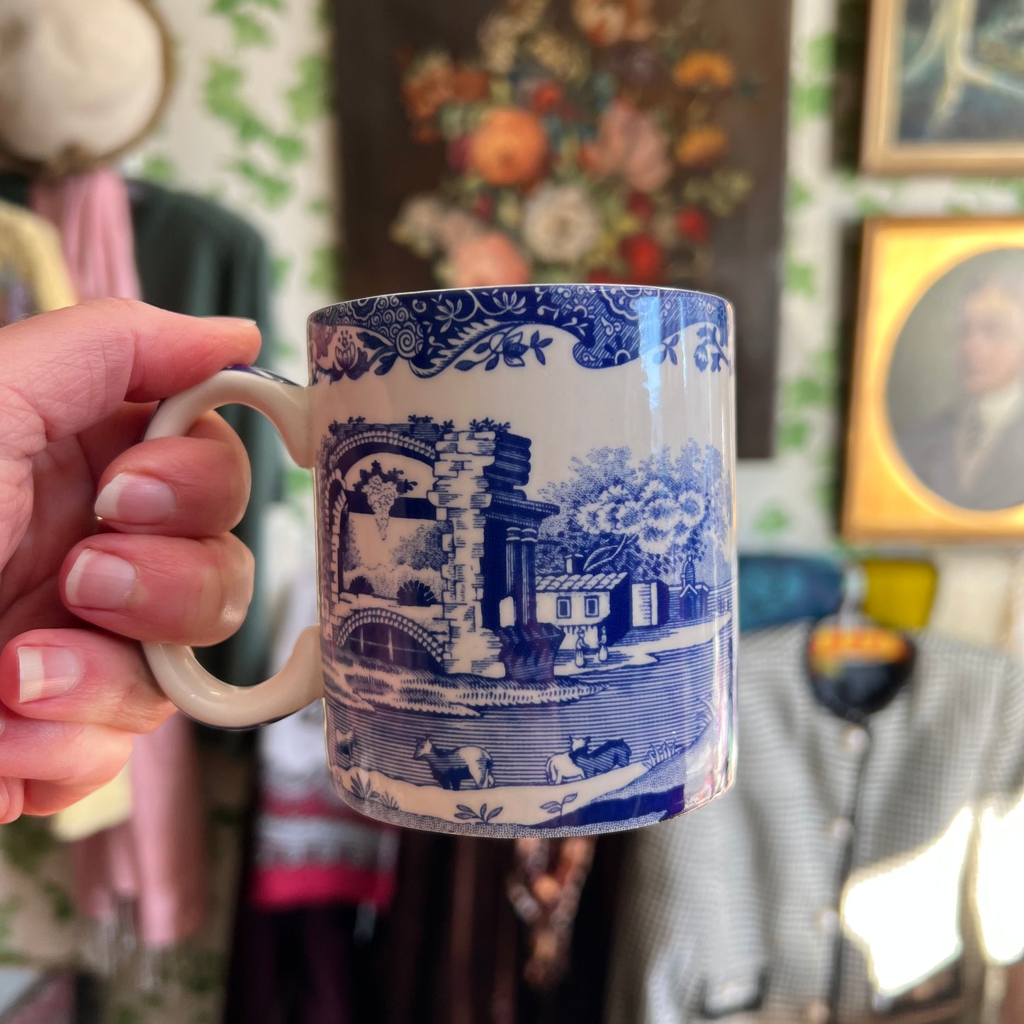 Blue & White Spode Design Italian Mug