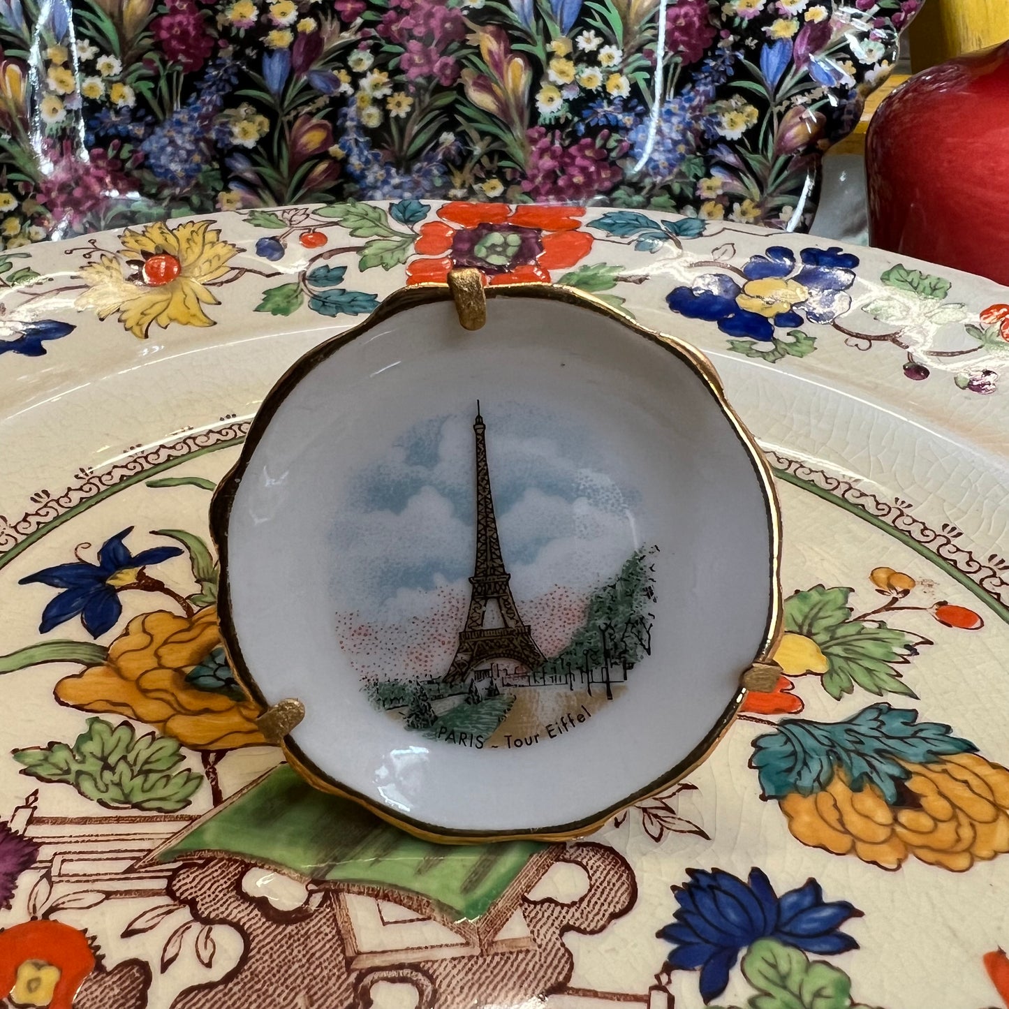 Vintage Limoges France Eiffel Tower Paris Petite Plate