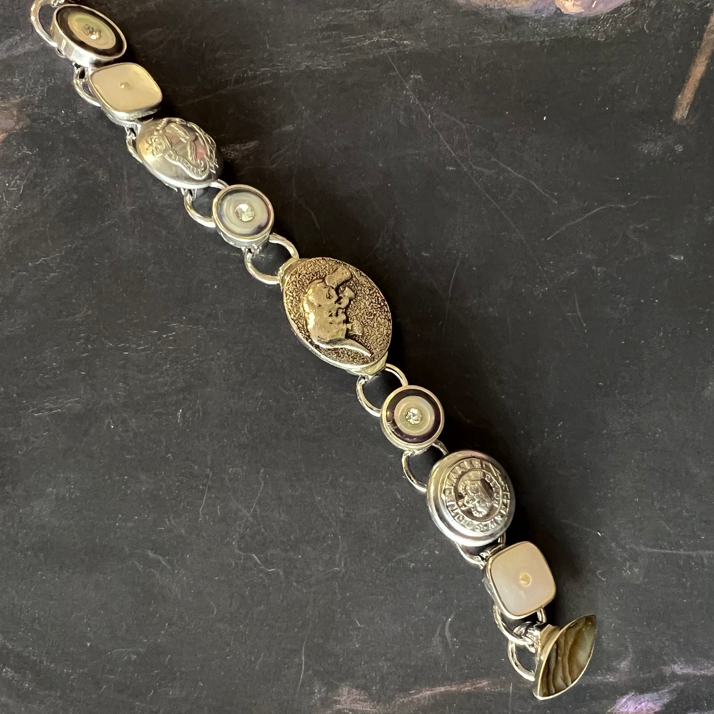 Vintage Button & Cufflink Bracelet