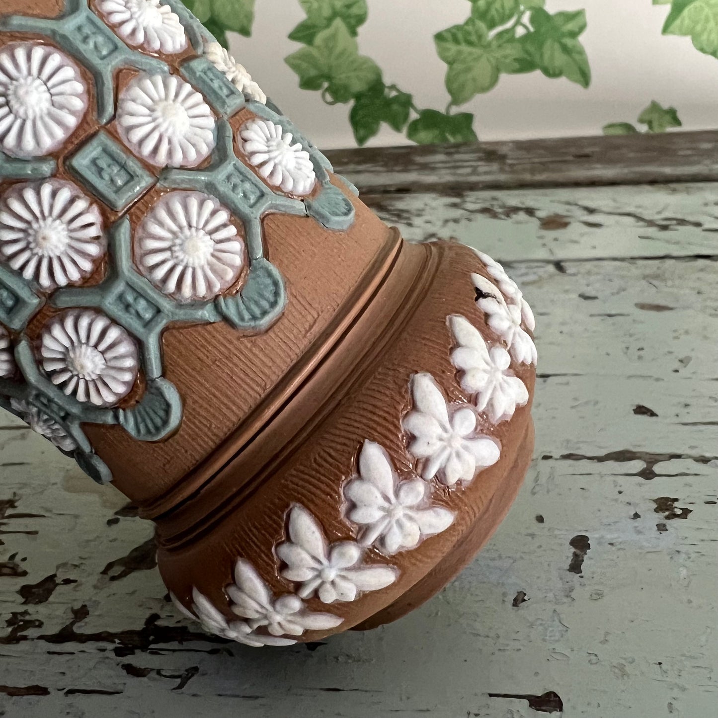 Small Antique Doulton Lambeth Siliconware Stoneware Vase