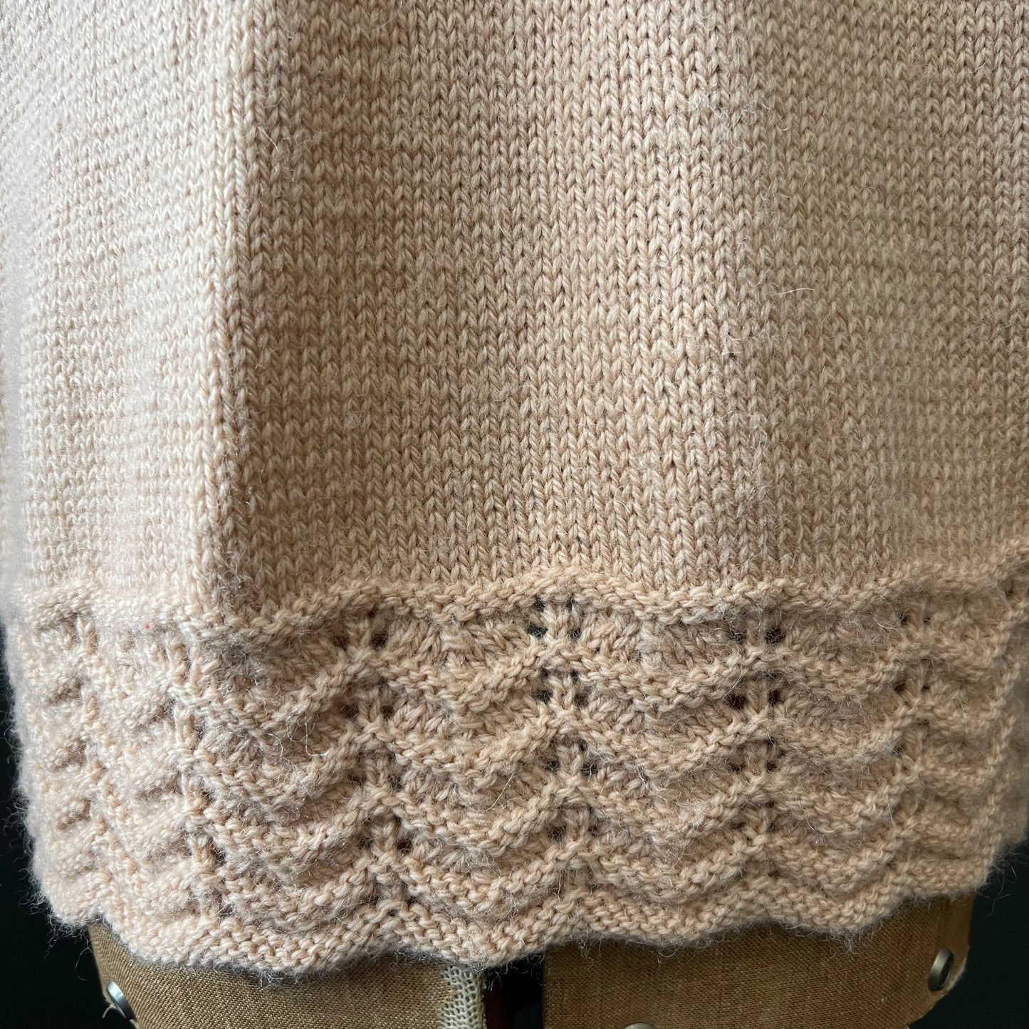 Vintage Hand Knit Blush Pink Vest