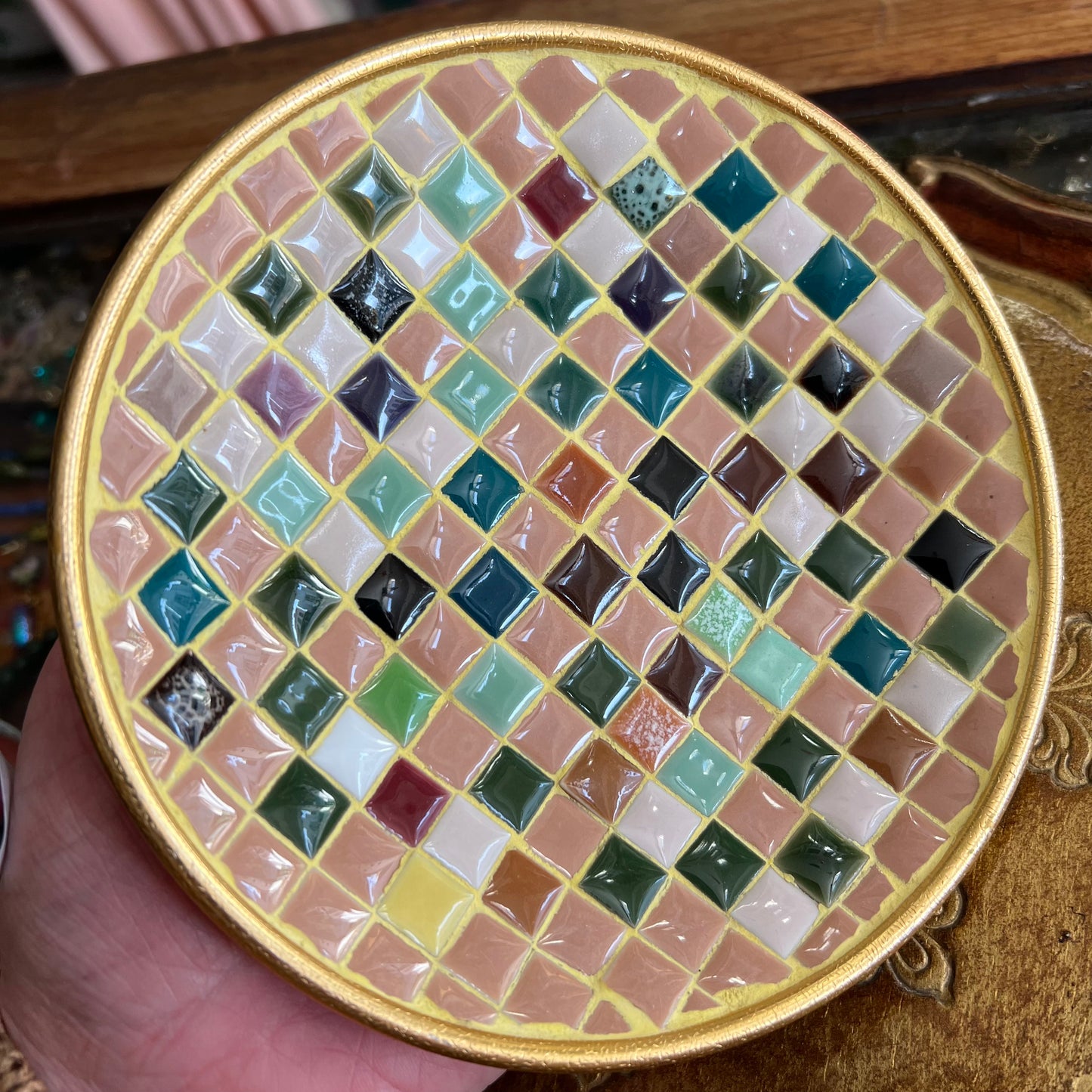 Vintage Retro Styson MCM Japan Mosaic Dish