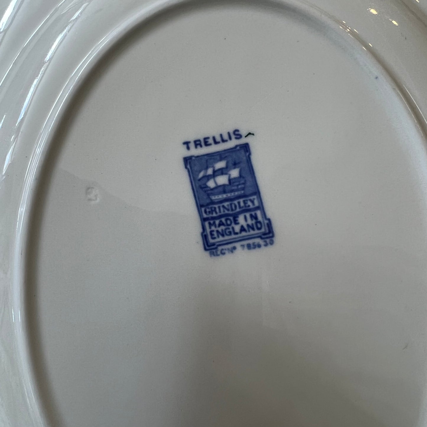 Vintage Grindley Oval Platter Plate ‘Trellis’ c1940s England