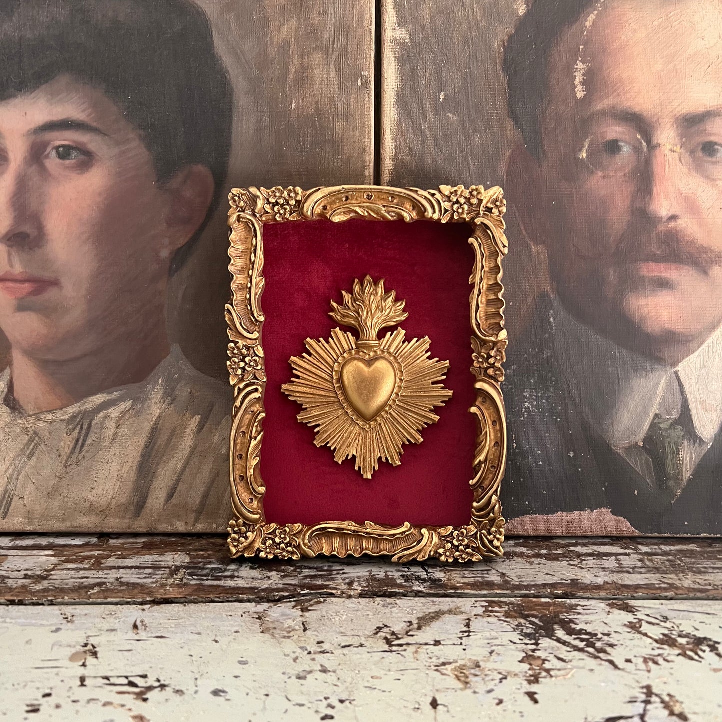 Sacred Heart in Ornate Frame