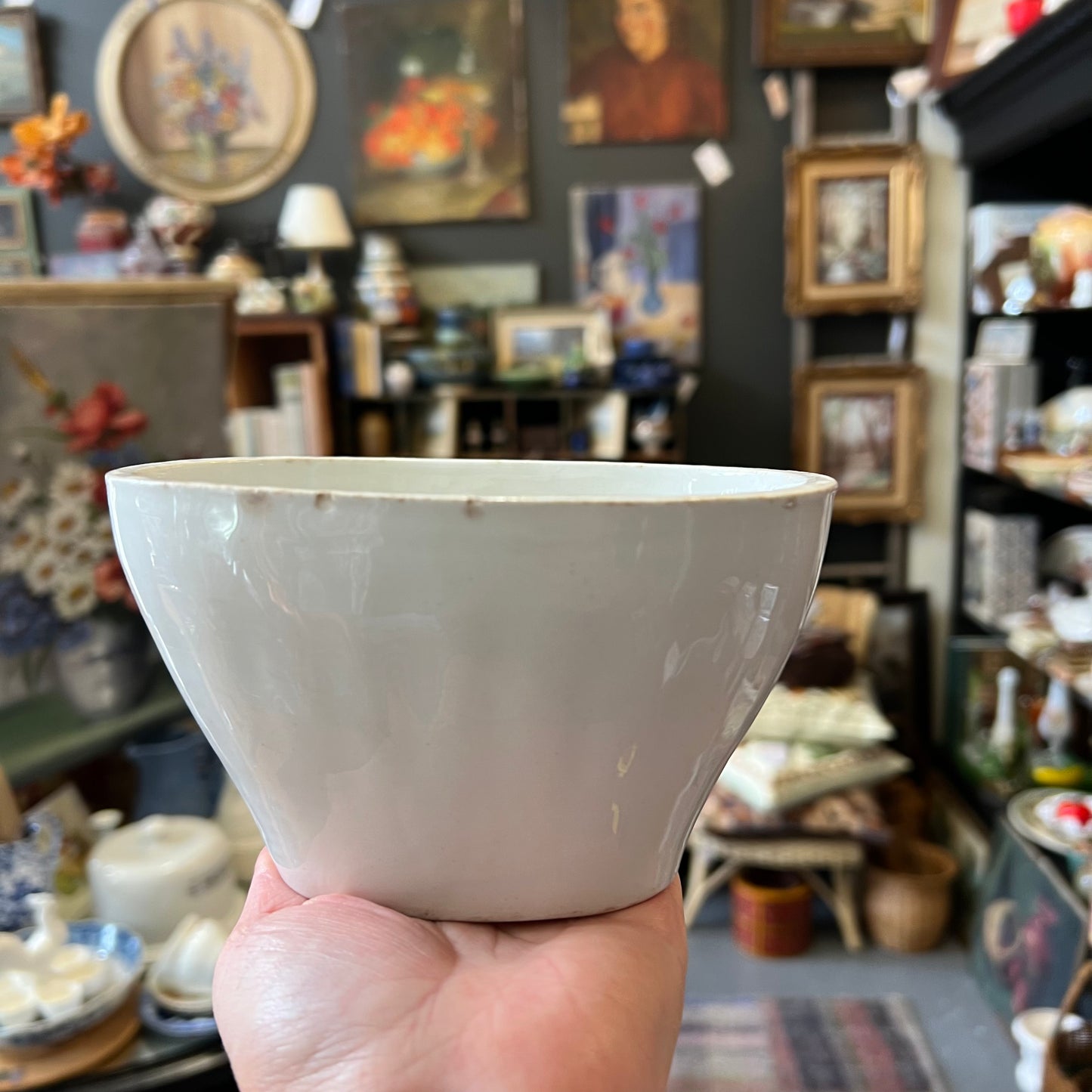 Antique Victorian Stoneware Ironstone Jelly Terrine Mould Wheat Pattern