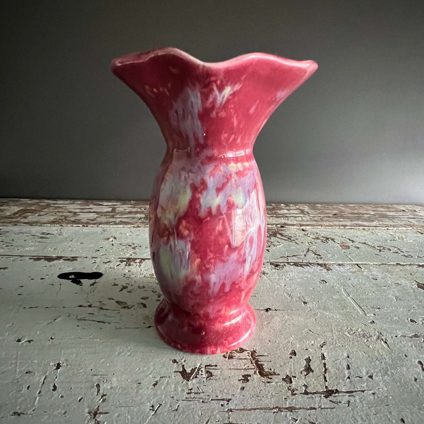 Vintage Drip Glaze Pottery Jug c1940s