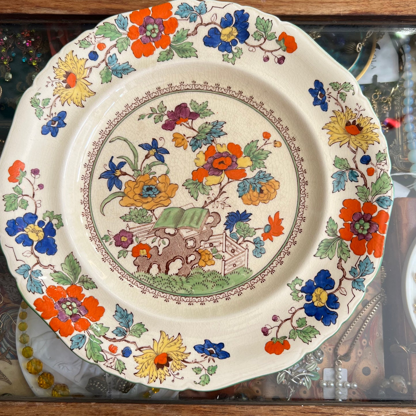 Antique Mason’s Ironstone China England 'Bible' Pattern Dinner Plate