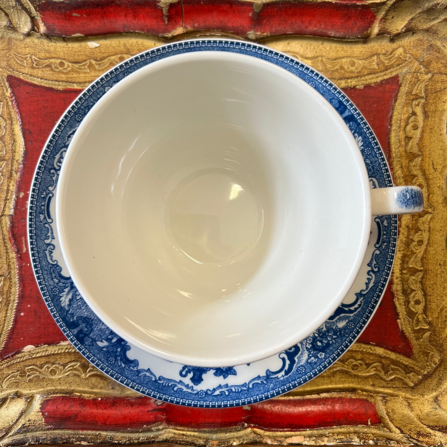 Breakfast Cup and Saucer Johnson Bros England Classic Blue and White ๐