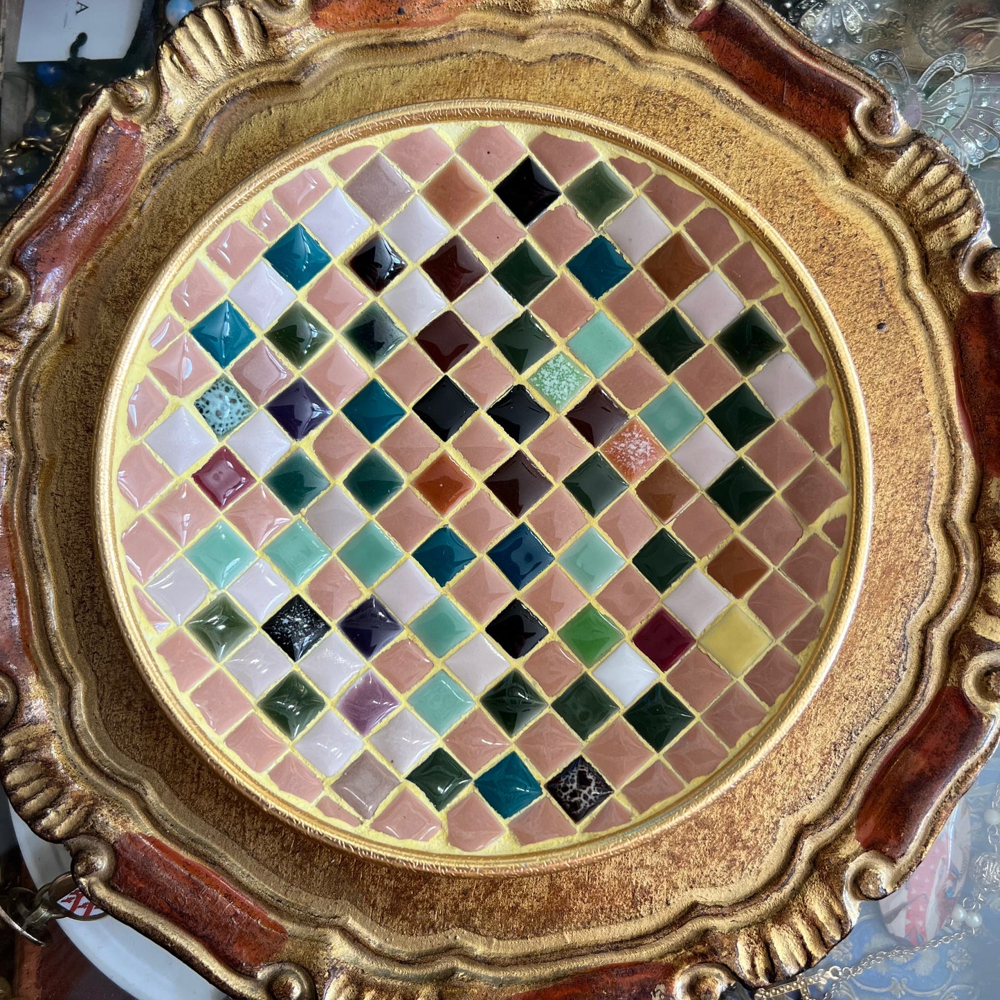 Vintage Retro Styson MCM Japan Mosaic Dish