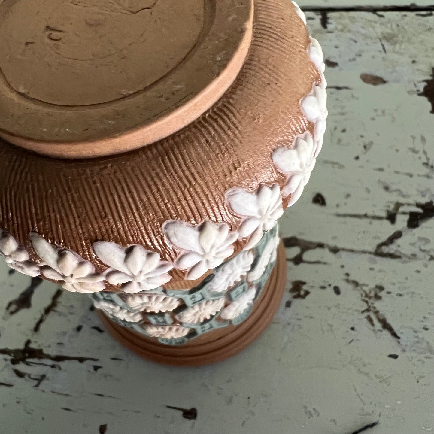 Small Antique Doulton Lambeth Siliconware Stoneware Vase