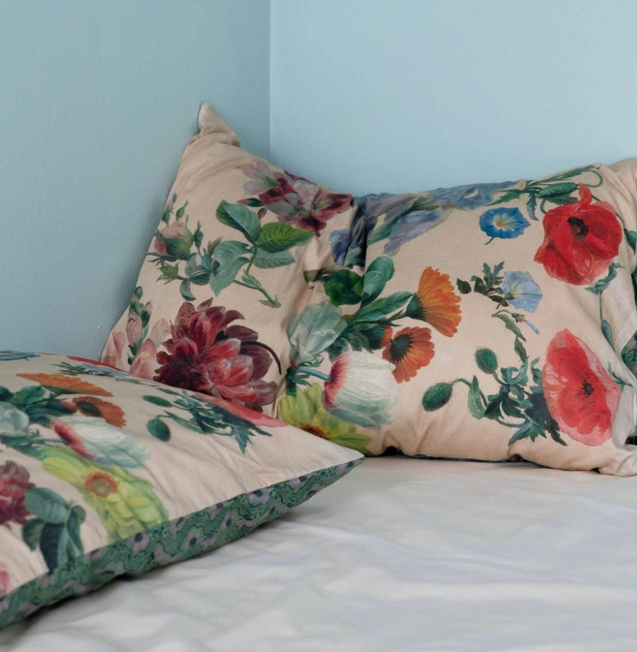 ON SALE Lazybones Organic Cotton Pillowcase Pair~ Summer Flowers RRP $79