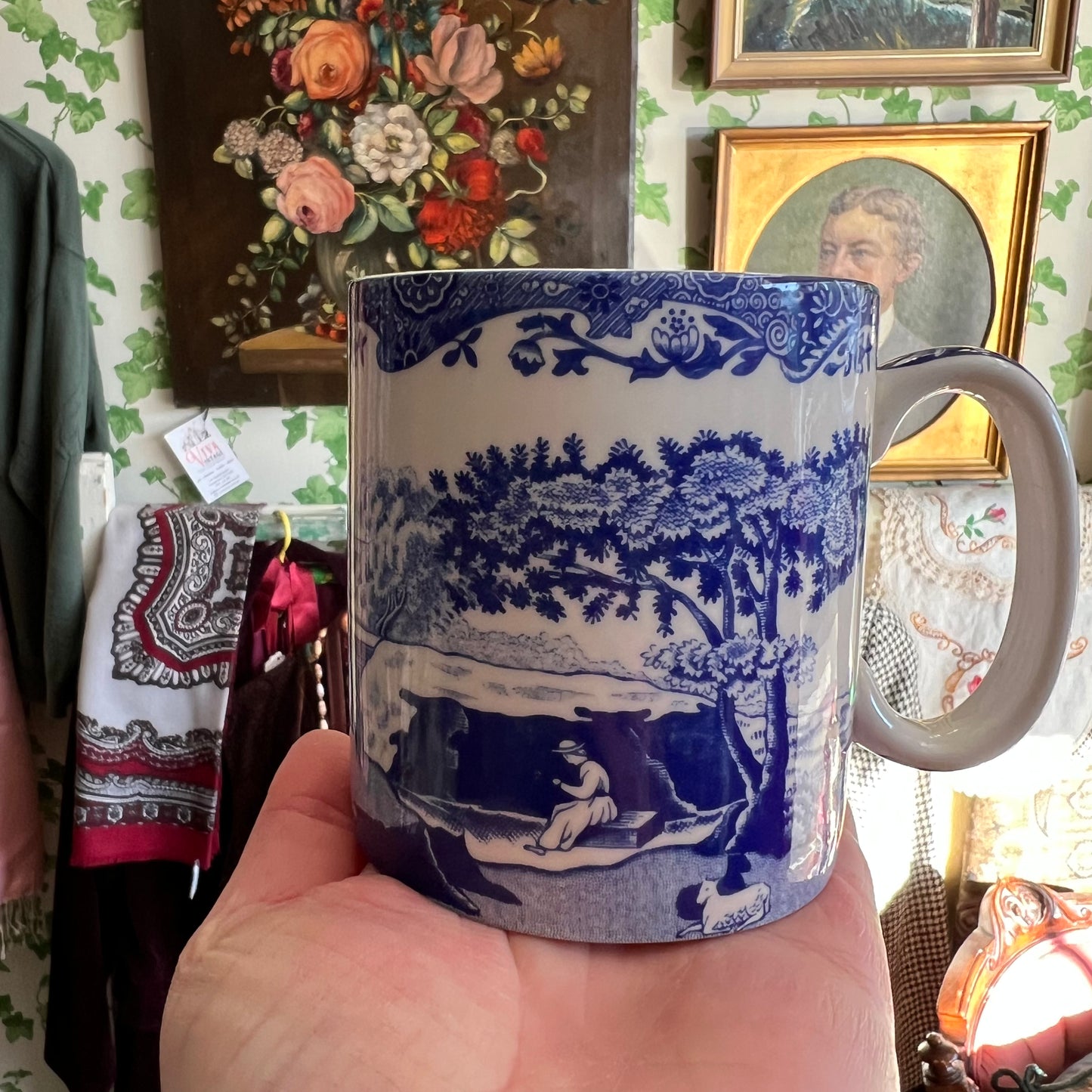 Blue & White Spode Design Italian Mug