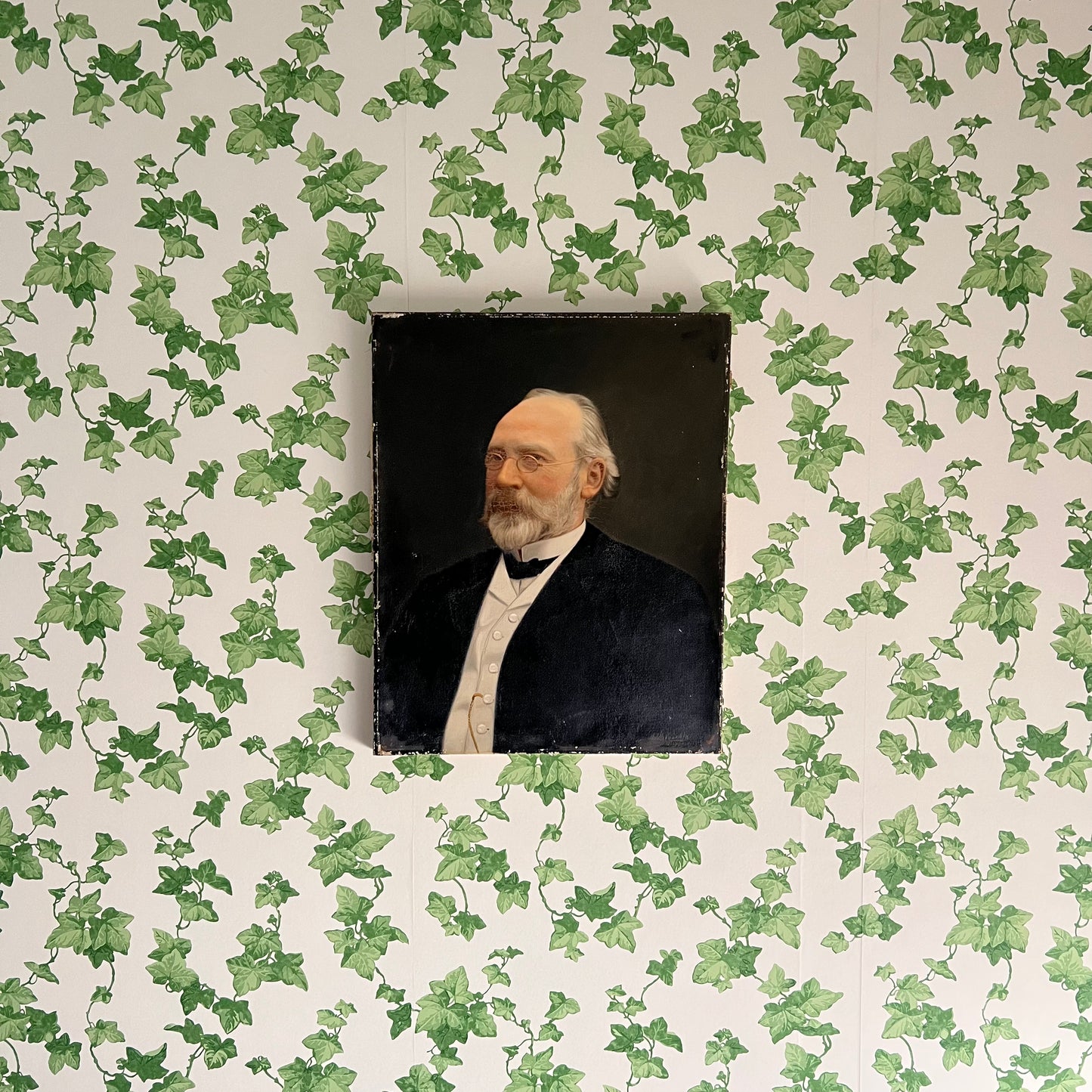 Antique Oil Painting Portrait Gentleman in Suit Dutch 1910