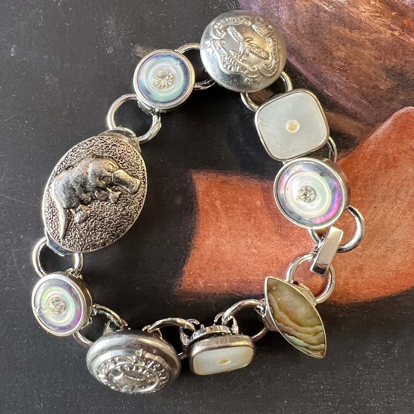 Vintage Button & Cufflink Bracelet