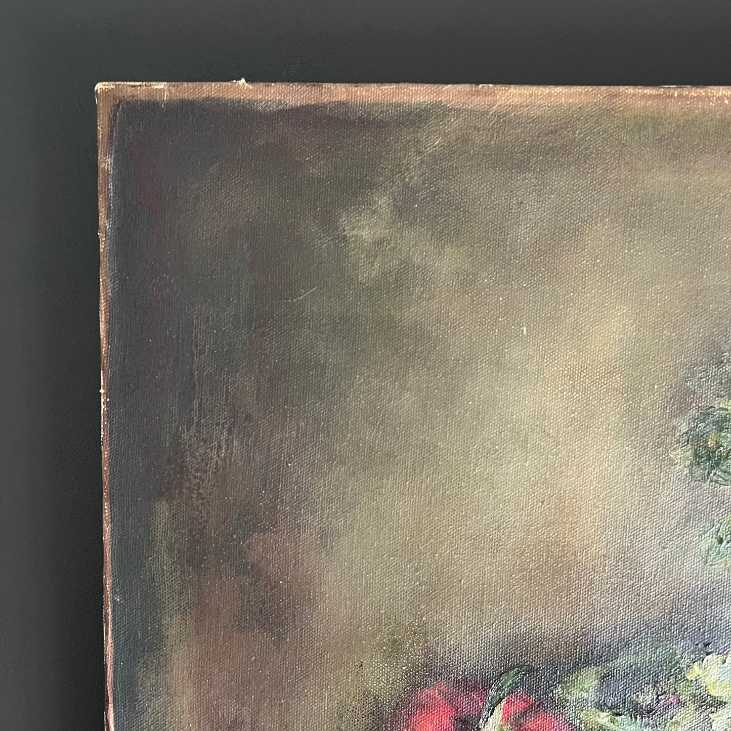 Vintage Oil Painting Still Life Capsicums and Lettuce