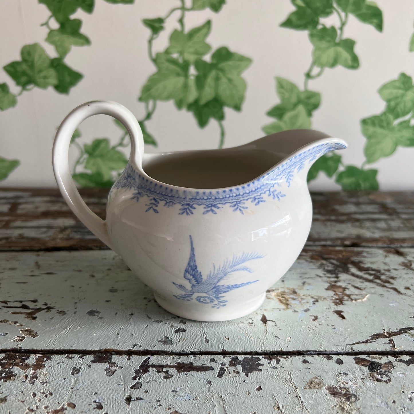 Vintage Asiatic Pheasant Creamer Jug Burleigh B&L England