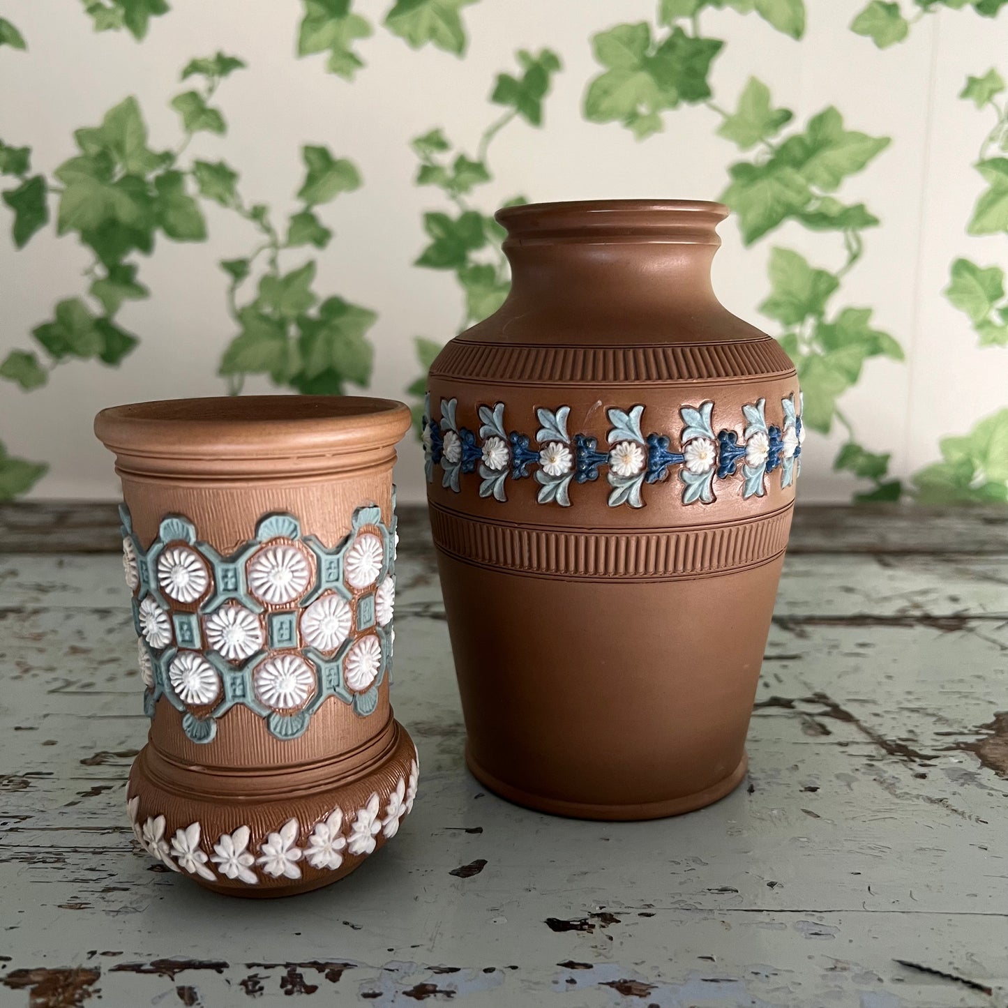 Antique Doulton Lambeth Siliconware Stoneware Vase