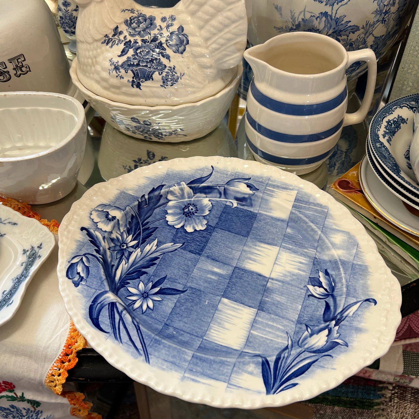 Vintage Grindley Oval Platter Plate ‘Trellis’ c1940s England