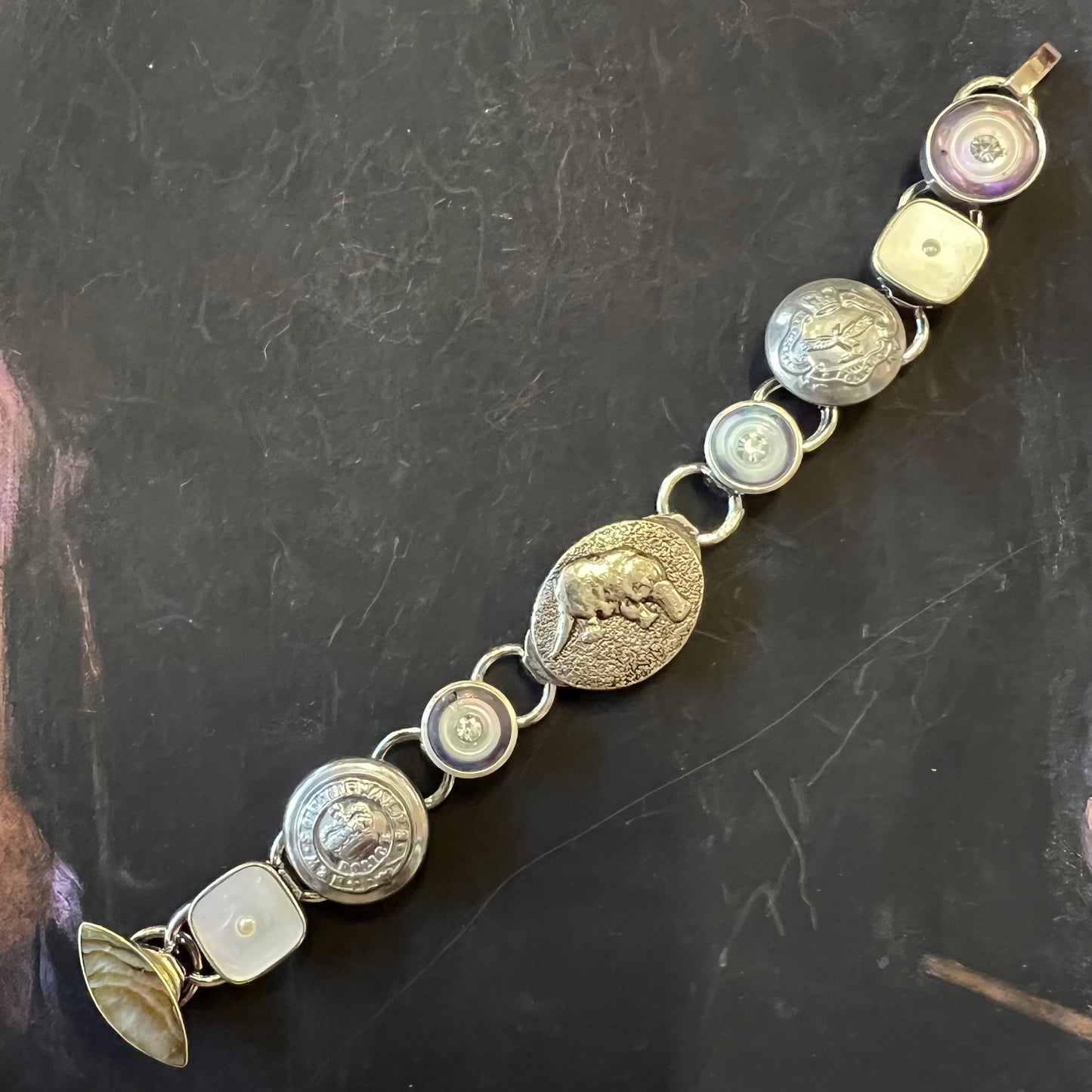 Vintage Button & Cufflink Bracelet