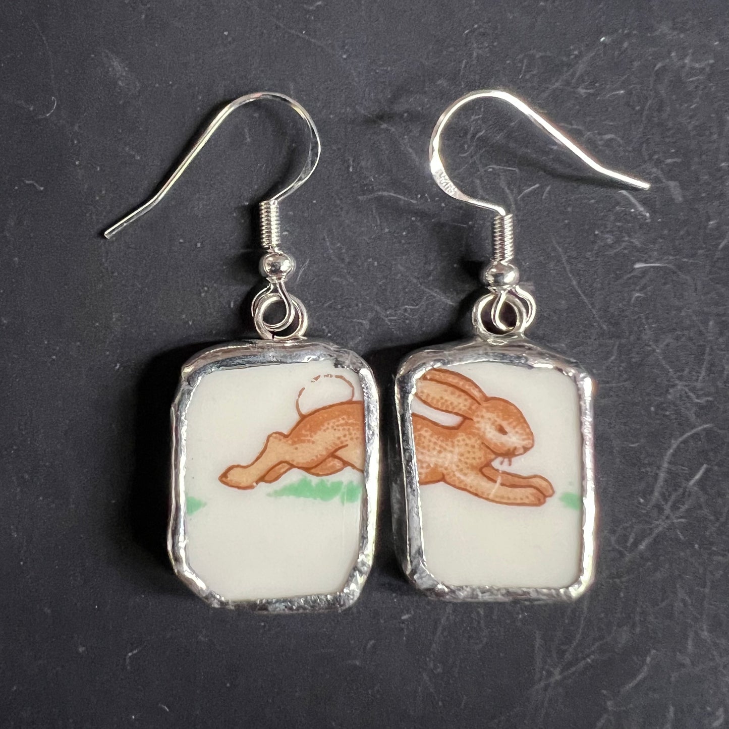 Vintage China Earrings Bunnykins Royal Doulton